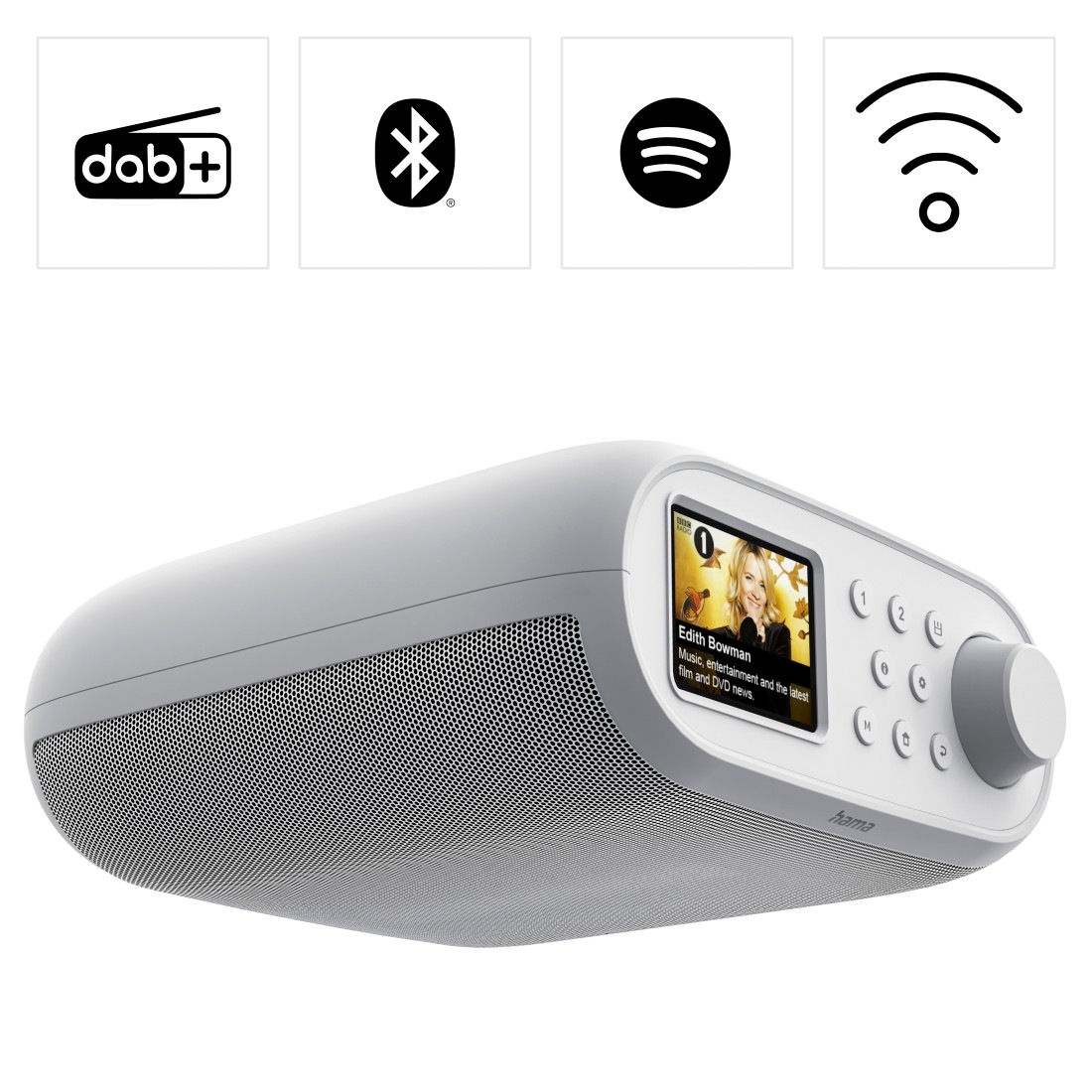 Hama Digitalradio (DAB+) »DAB-Radio (mit Bluetooth, Digitalradio, FM/DAB plus, Radiowecker)«, (5 W), Unterbauradio mit Montagematerial