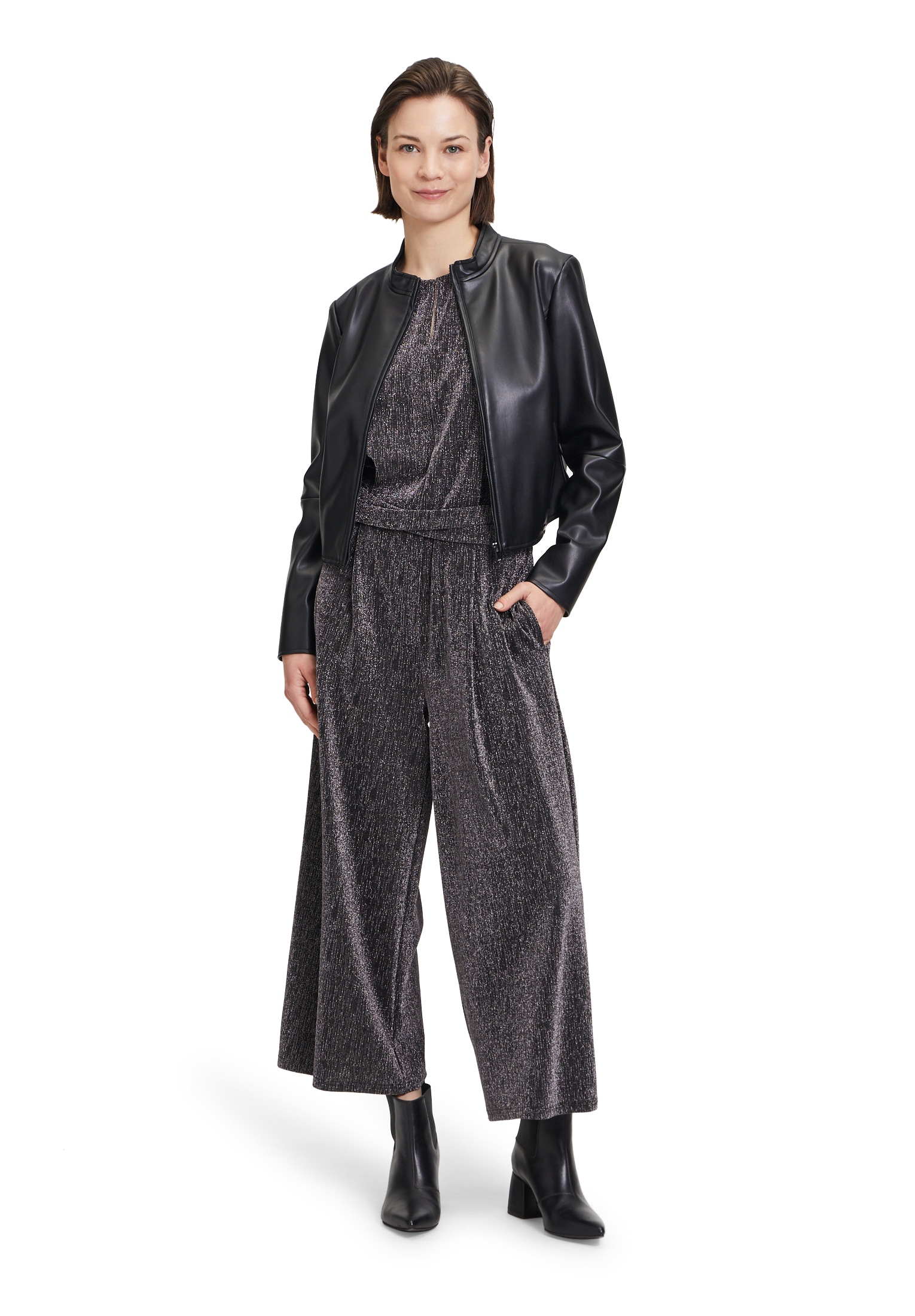Betty&Co Jackenblazer »Betty & Co Bikerjacke mit Stehkragen«, Nahtführung