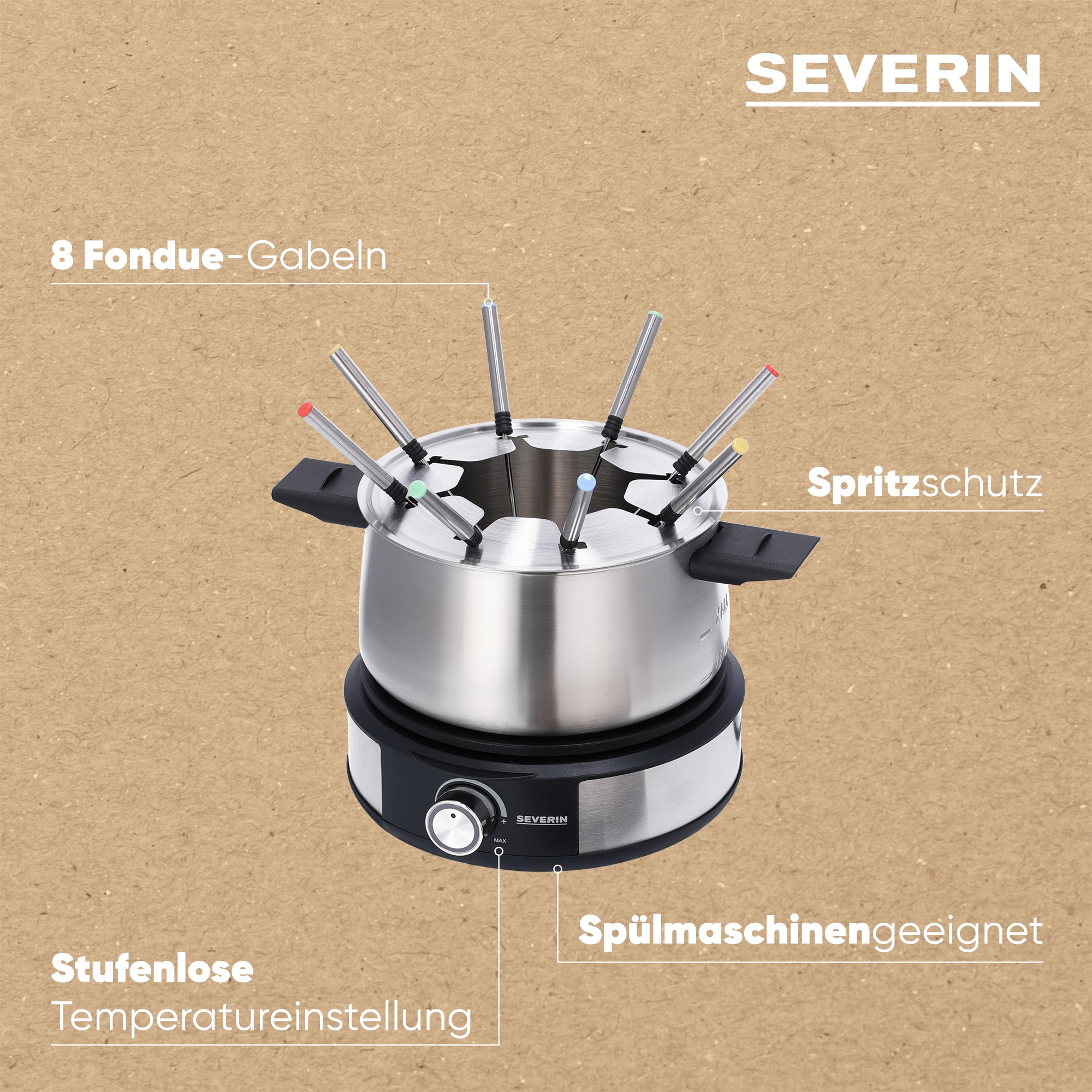 Severin Elektro-Fondue »FO2471« mit Crêpesfunktion