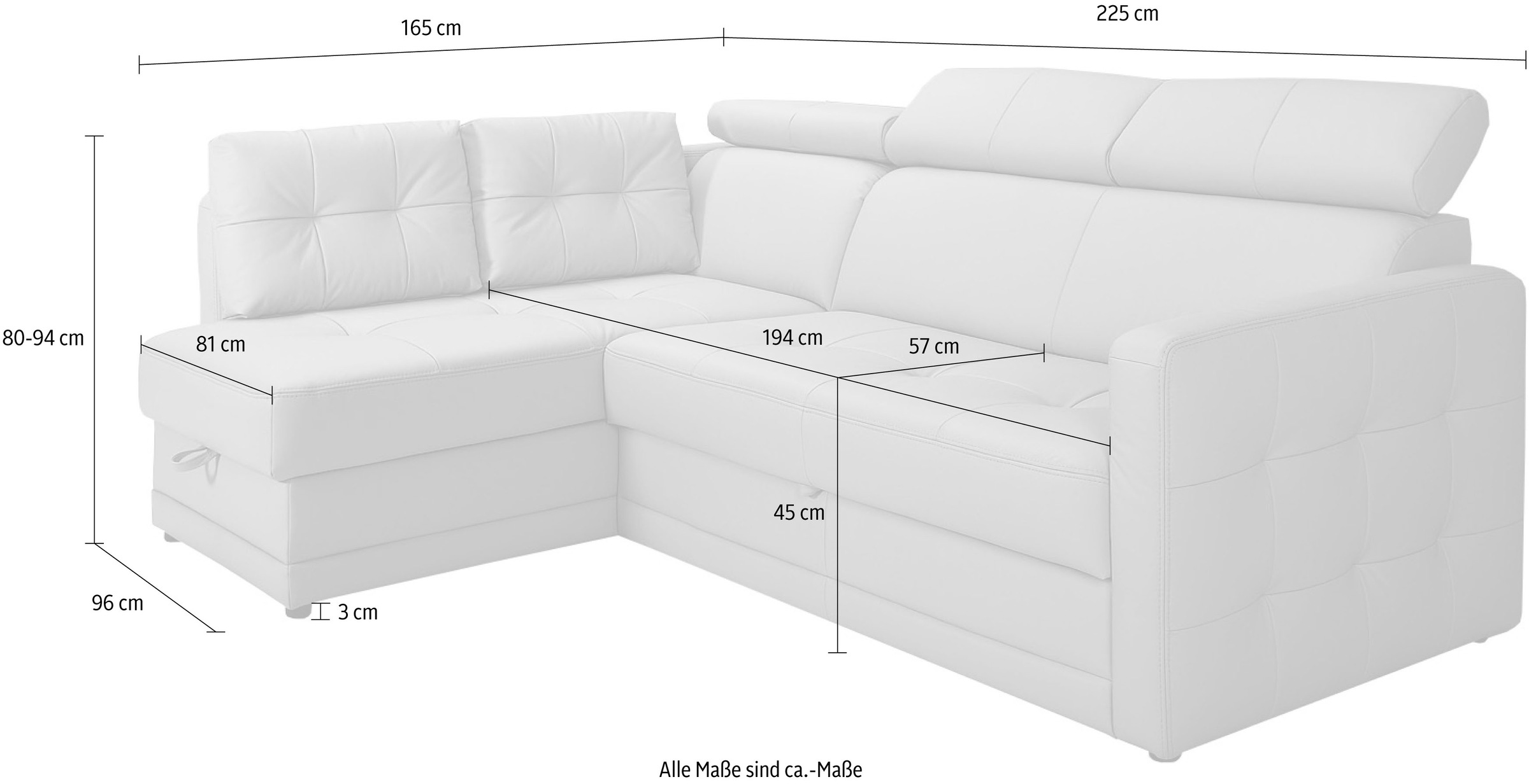 Thumbnail - exxpo - sofa fashion Ecksofa "Arles, Federkern, OTTOs Choice, zeitlos, Breite 225cm, L-Form", wahlweise mit Bettfunktion...
