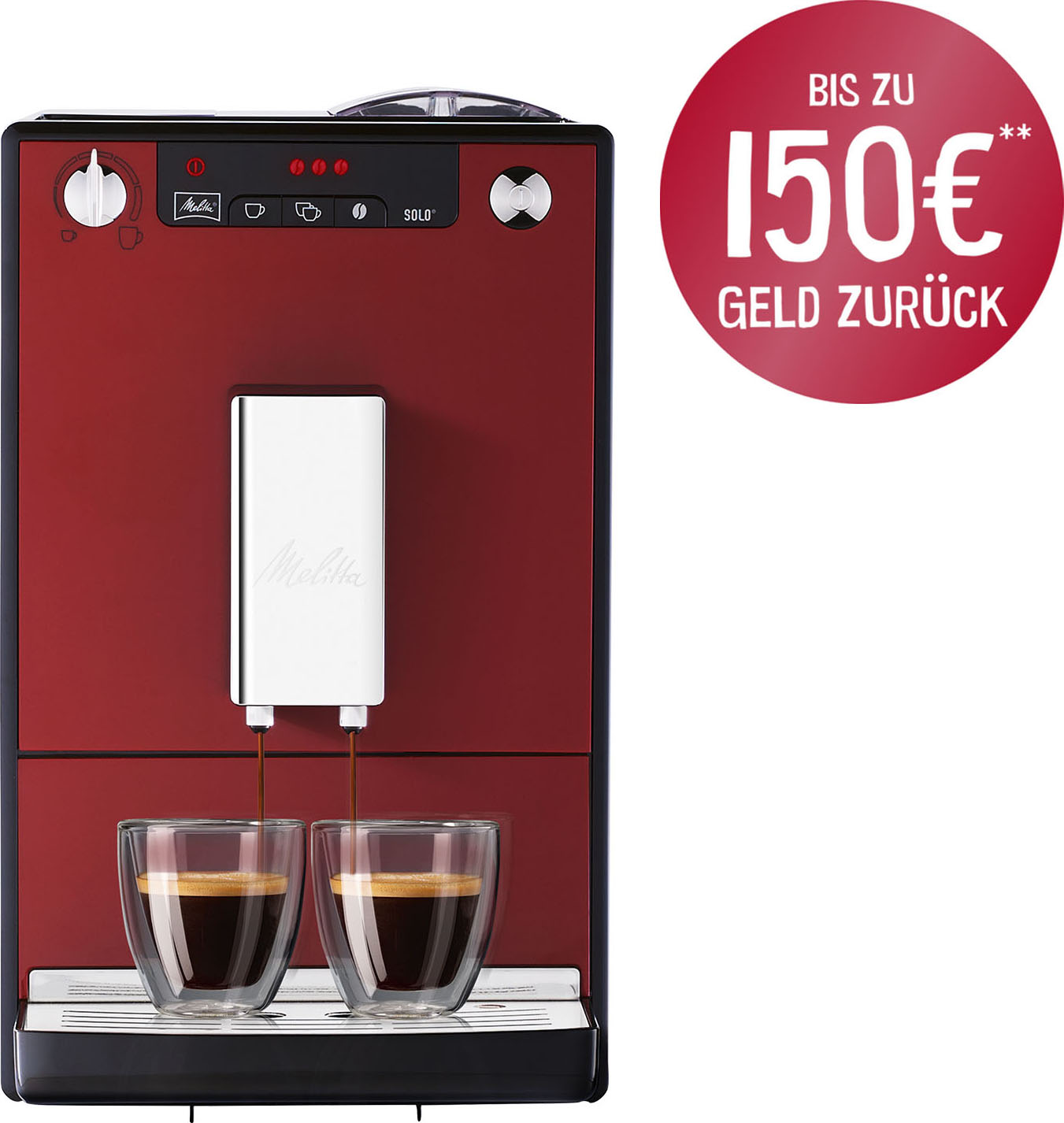 Kaffeevollautomat »Solo® E950-204, chili-red«, Perfekt für Café crème & Espresso, nur...