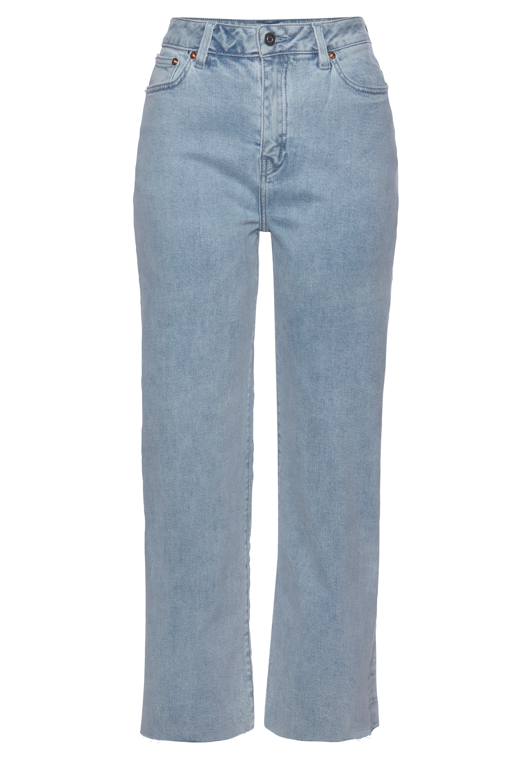 Buffalo Weite Jeans, mit leicht ausgefranstem Beinabschluss für kaufen |  BAUR