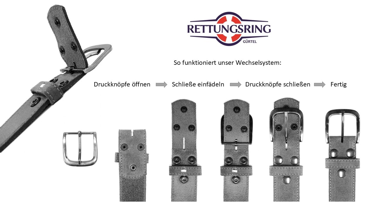 Rettungsring Gürtel Ledergürtel »Wechselgürtel«