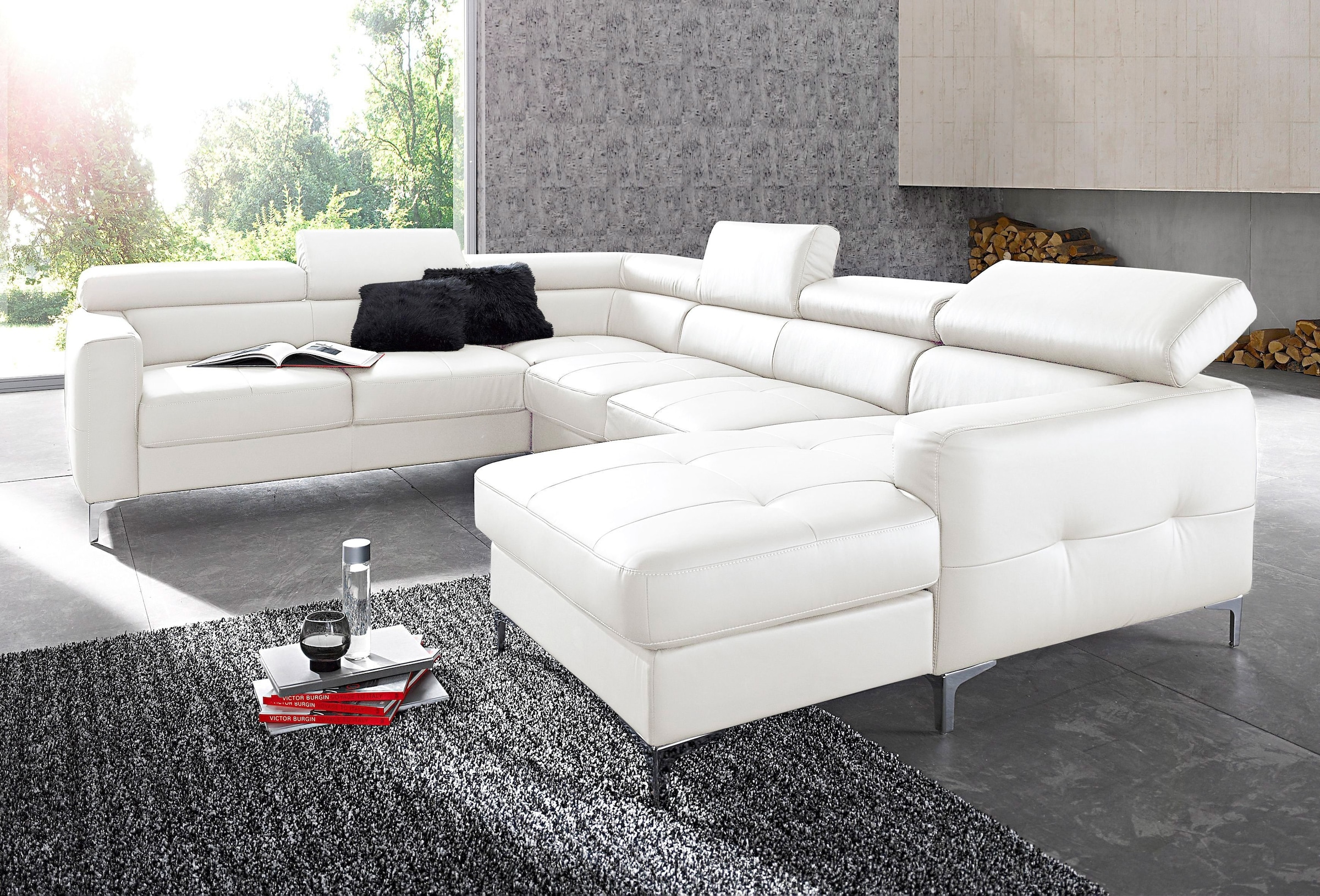 COTTA Polstergarnitur "Sammy U-Form", (Set, Tiefe der Recamiere 169 cm), Se günstig online kaufen