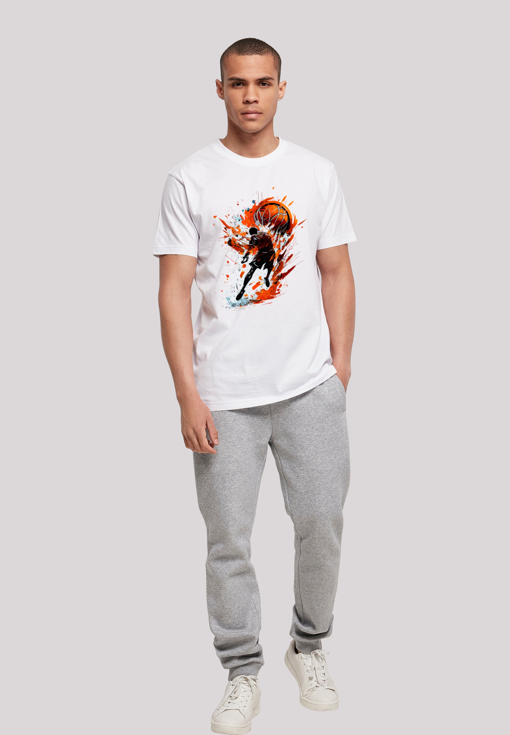 F4NT4STIC T-Shirt »Basketball Splash Sport UNISEX«, Print