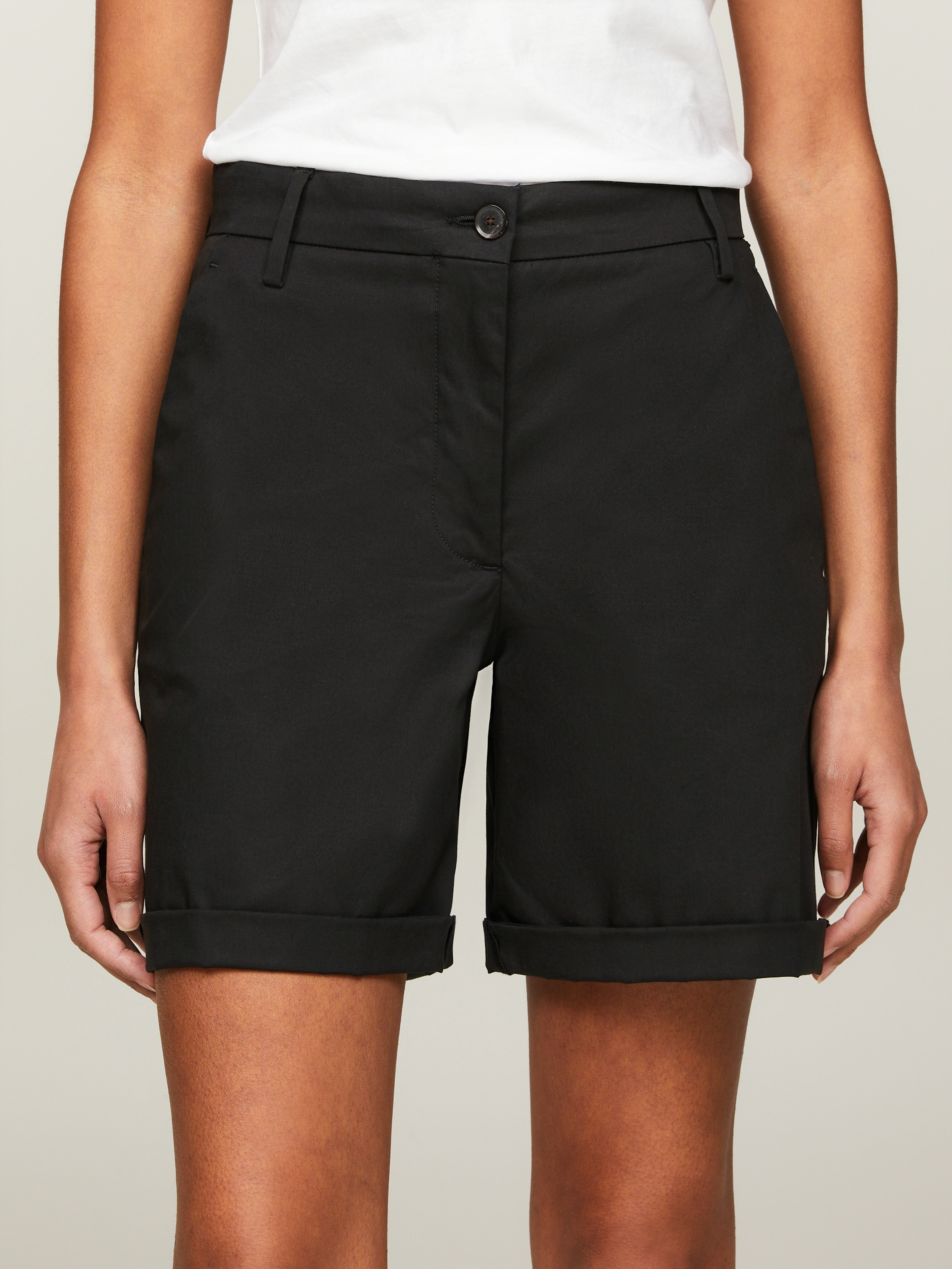 Tommy Hilfiger Chinoshorts "CO BLEND CHINO SHORT", mit Logostickerei günstig online kaufen