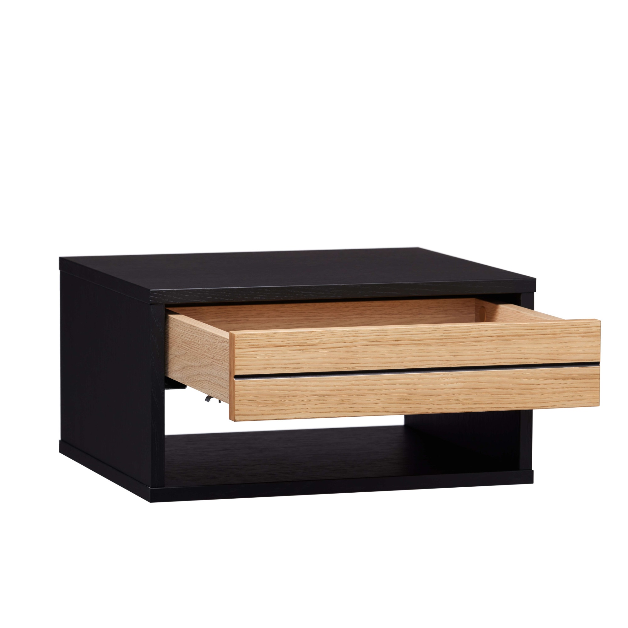 Woodman Nachttisch »Stripe Nako, Nachtkommode«, mit Echtholzfurnier aus Eiche, Breite 42, 8 cm, mit 1 Schublade