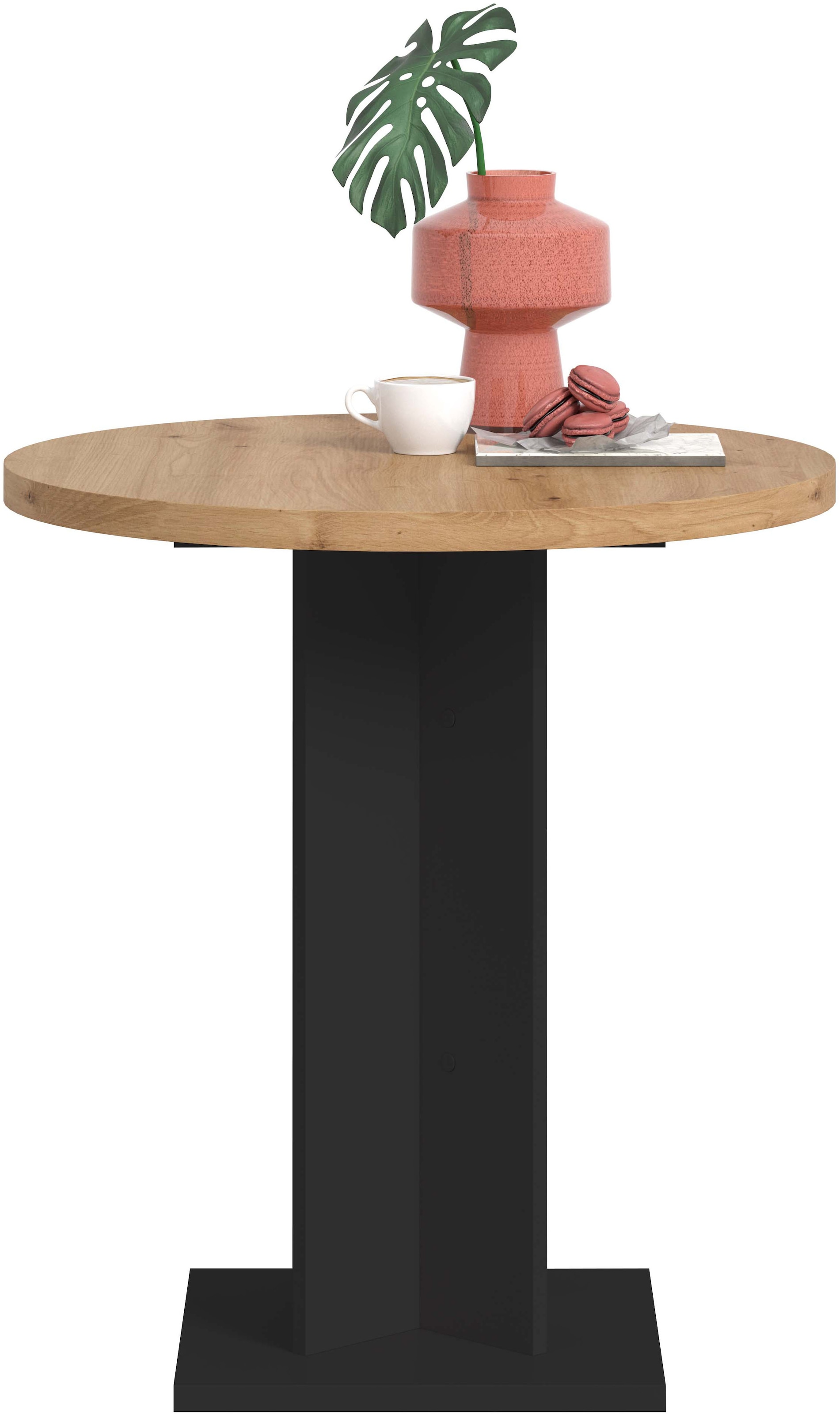 Home affaire Esstisch »GERO, 70x76x70 cm, mit Säulengestell, runde Tischplatte« in verschiedenen Ausführungen erhältlich, 1 Stk. tlg. Tisch, Esstisch, Esszimmer, Esszimmertisch, Küchetisch, Bartisch