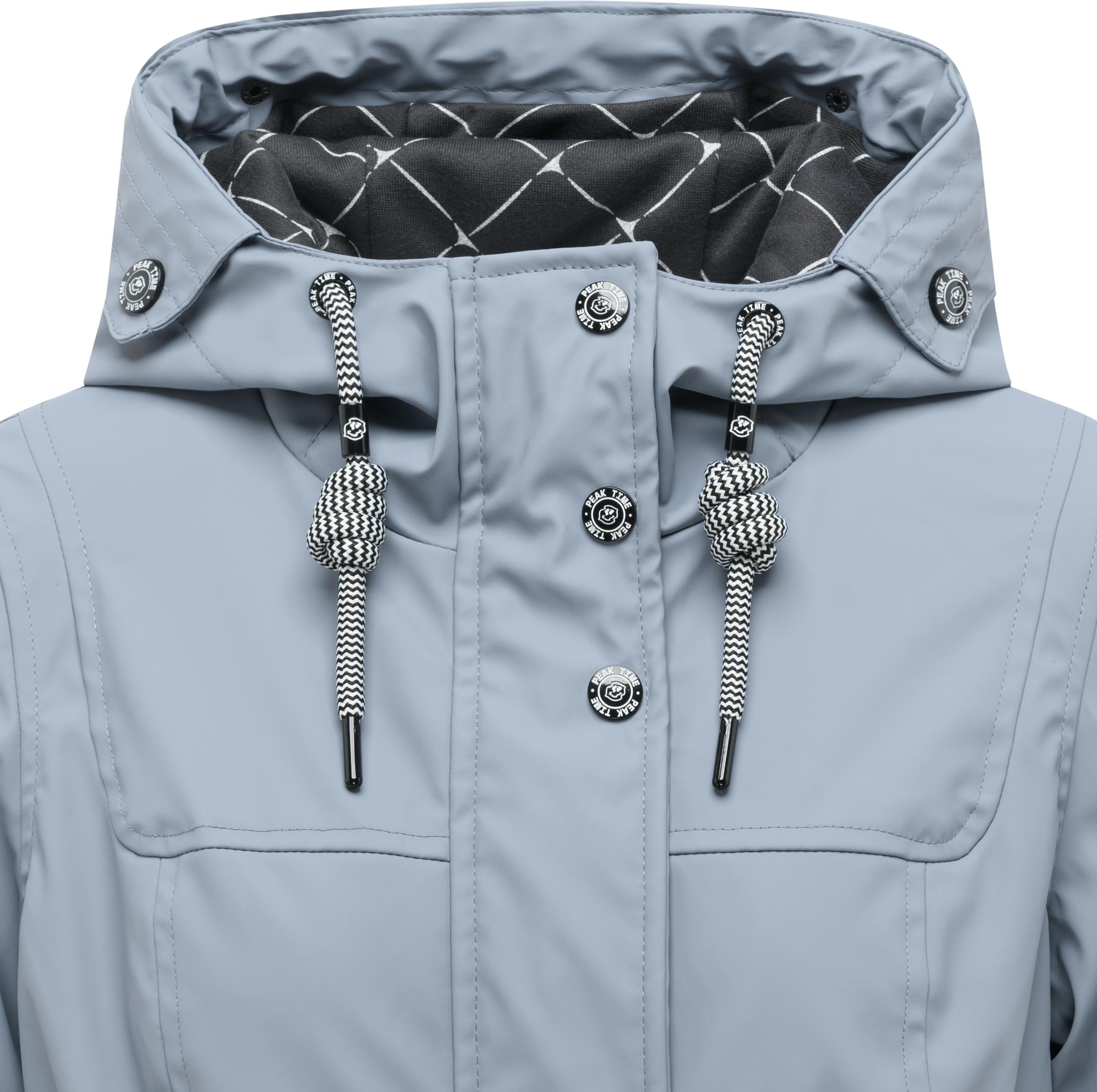PEAK TIME Regenjacke »L60042« mit Kapuze stylisch taillierter Regenmantel für Damen