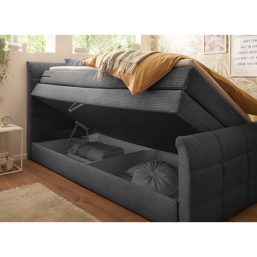 ED EXCITING DESIGN Boxspringbett »Bolivia«, harte Seite mit Kokosmatte, weiche Seite mit Filzabdeckung