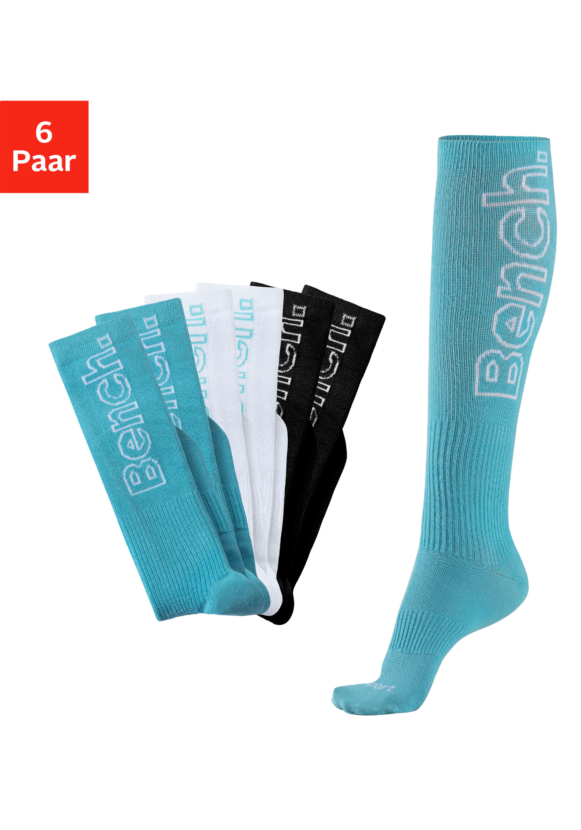 Bench. Kniestrümpfe Packung, 6 Stk. tlg. mit antibakterieller Feuchtigkeits günstig online kaufen