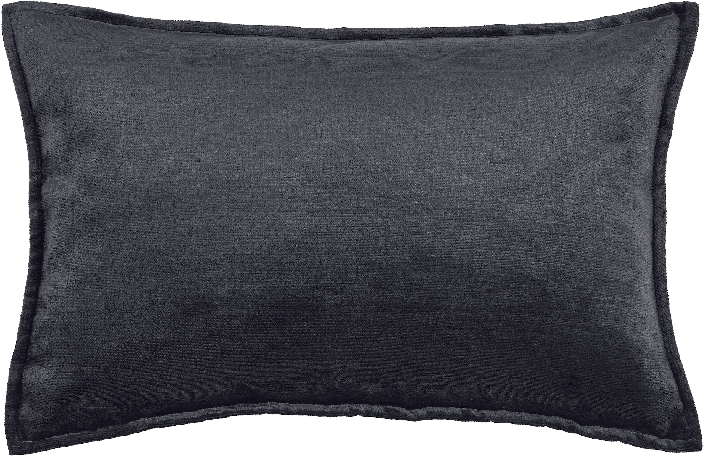 Kissenbezug DONE., B:40cm H:1cm L:60cm, schwarz, Polyester, Polyester, Kissenbezüge, "Fame", Hohe Lichtreflektion