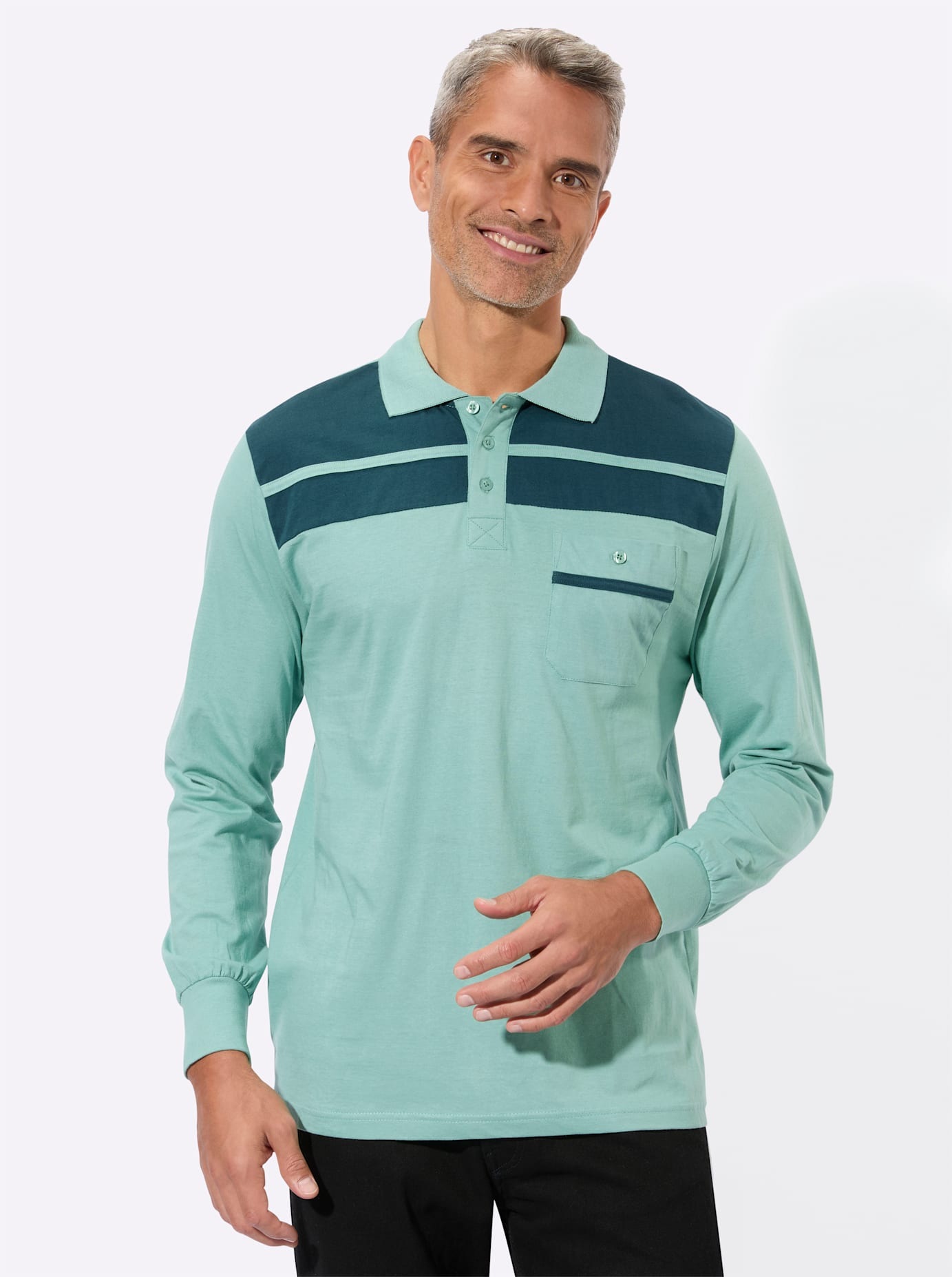 Classic Langarm-Poloshirt "Poloshirt" 1 tlg. günstig online kaufen