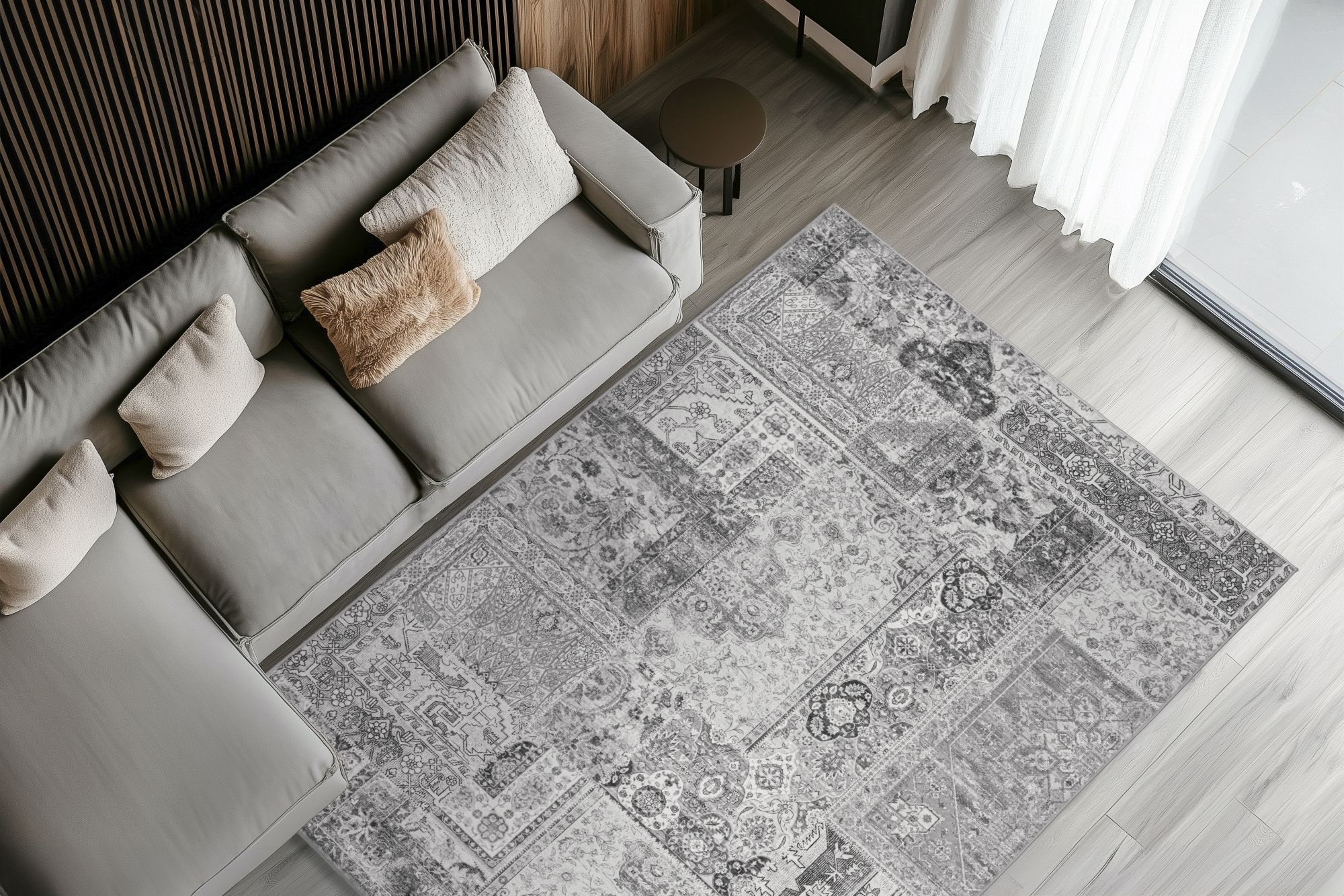 Obsession Teppich »Avantgarde 105«, rechteckig, 8 mm Höhe, modernes Patchwork Design, waschbar, In- und Outdoor, Balkon, Terrasse