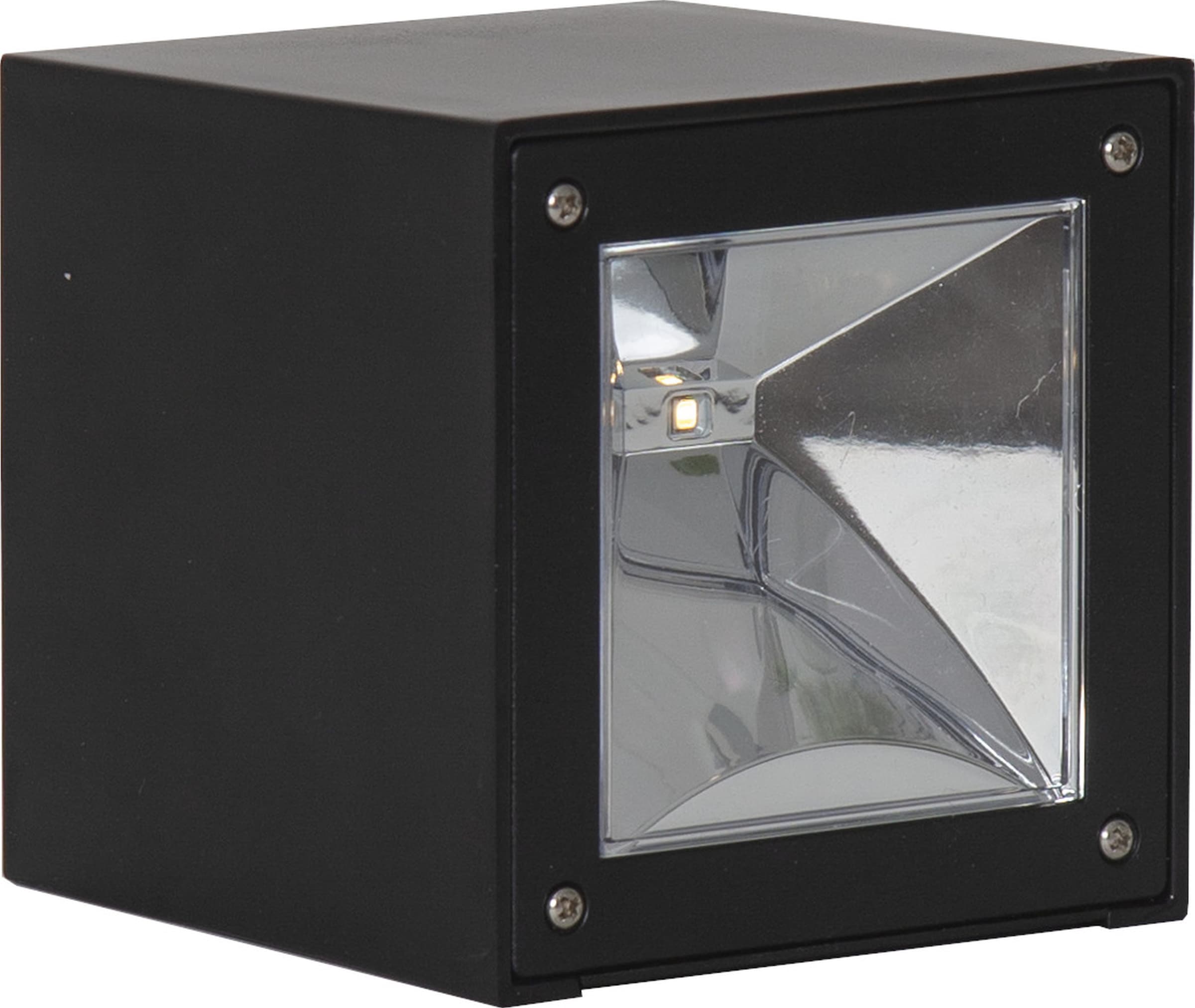 Parforce Traditional Hunting LED Solarleuchte »Solar-Wandleuchte Wandy Cube« LED-Board 1 Stk. Warmweiß Dämmerungssensor, schwarzes Design