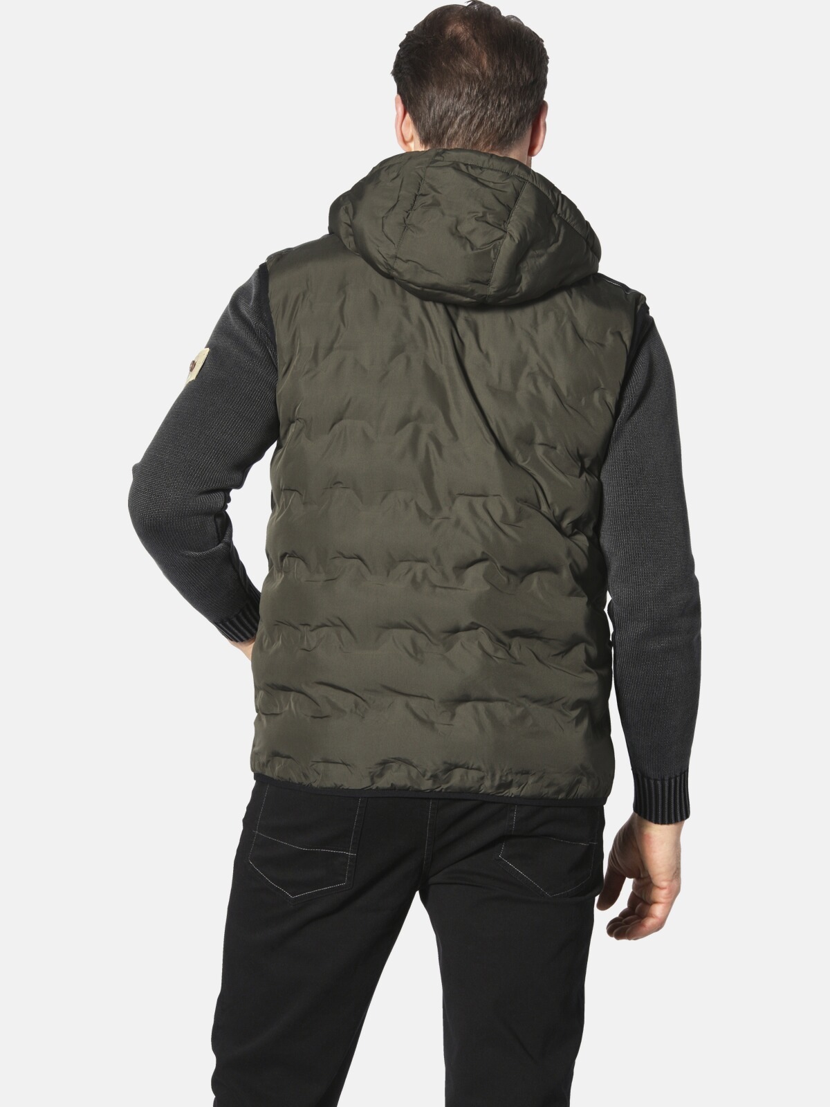 Steppweste JAN VANDERSTORM "Steppweste ERKULF", Herren, Gr. 66, grün (oliv), Obermaterial: 100% Polyester COOLMAX PES(Coolmax)., Westen Steppweste 3