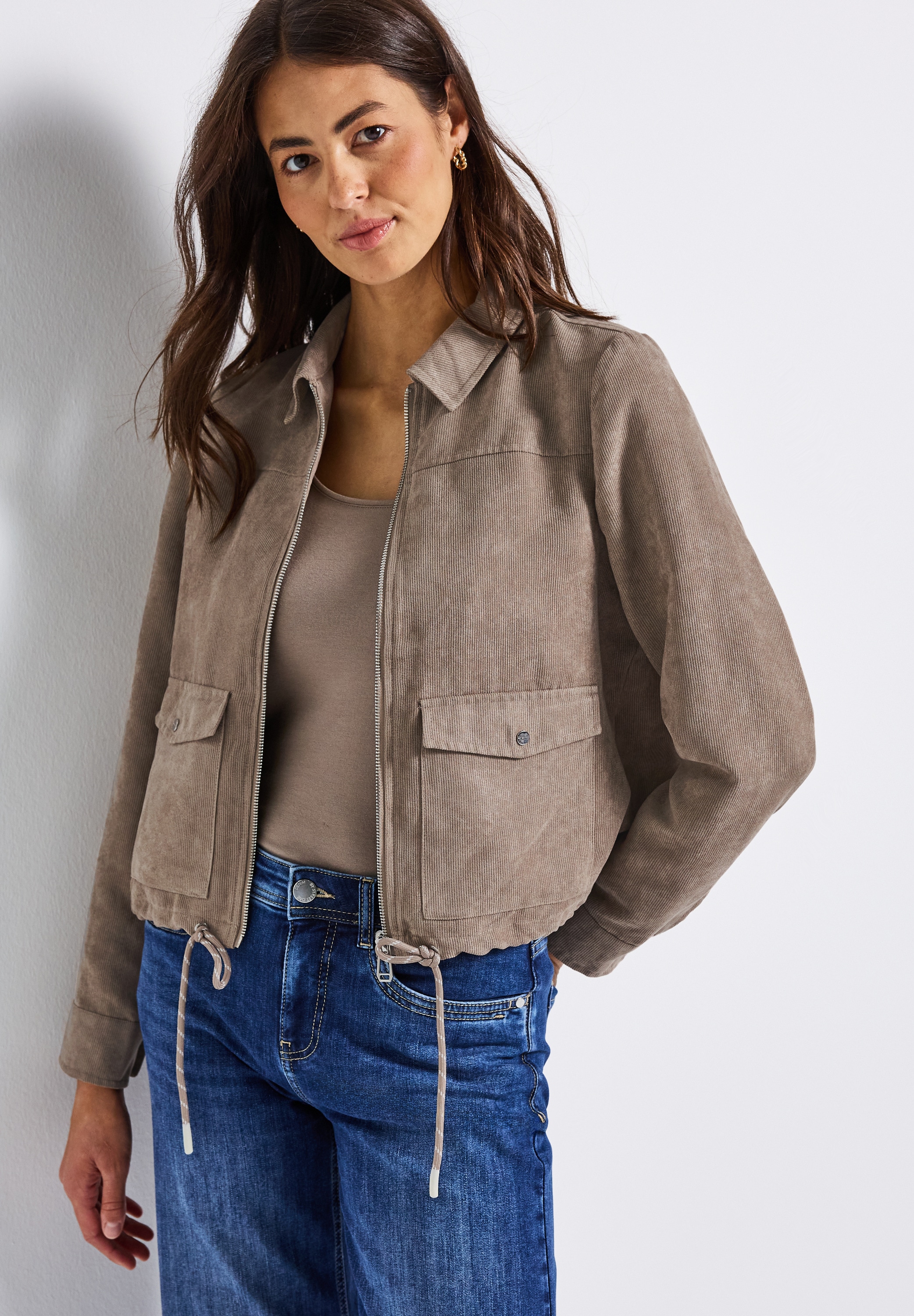 STREET ONE Cordjacke, mit Zipper günstig online kaufen