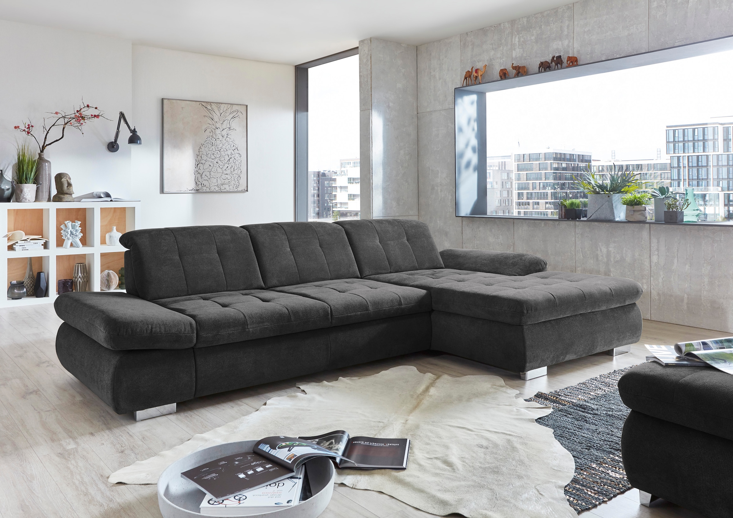 Die PlanBar Ecksofa »MP-IN17004 L-Form«, wahlweise mit Funktion, Federkern