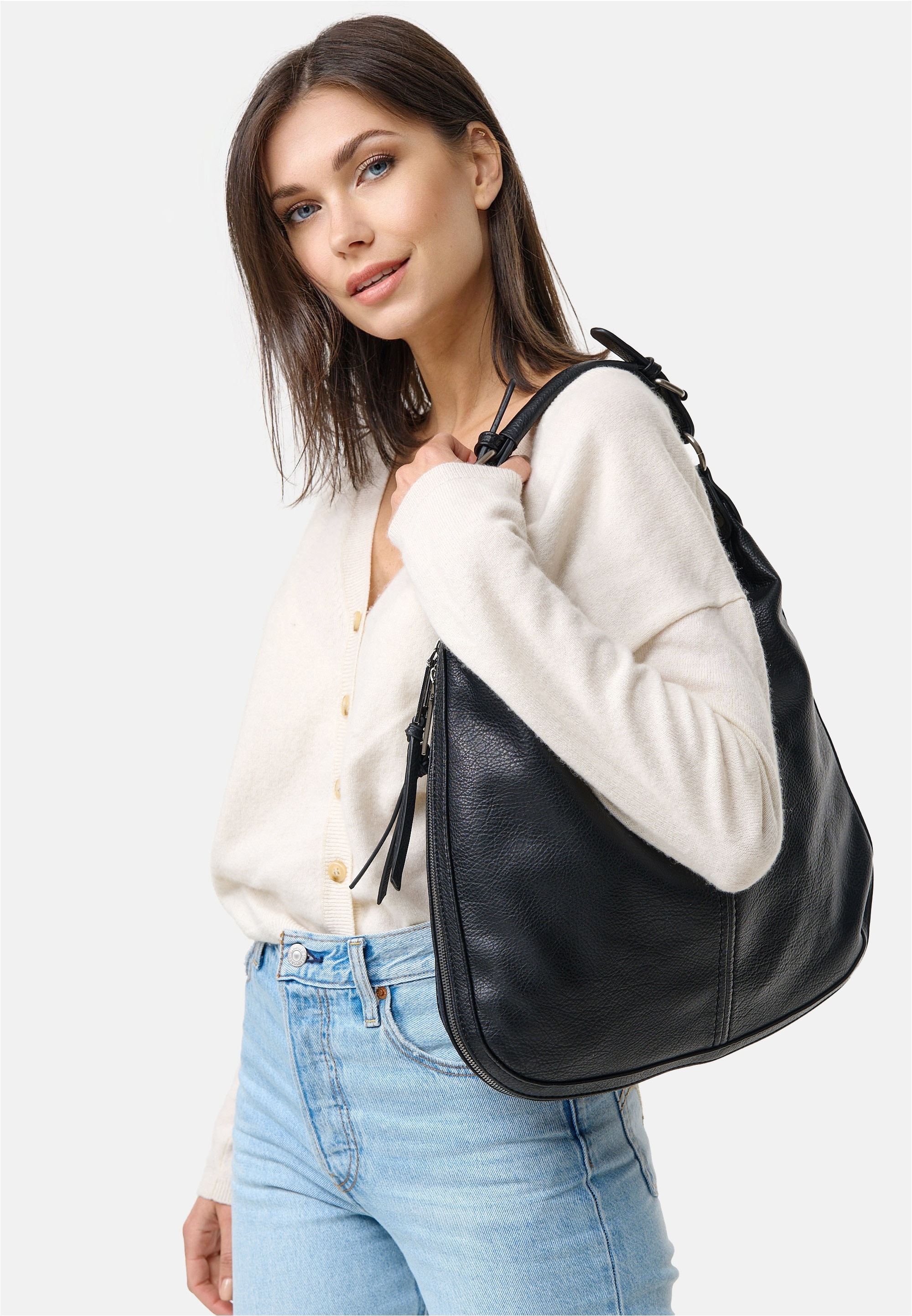 Harpa Schultertasche »Tate« durch Reißverschluss erweiterbar