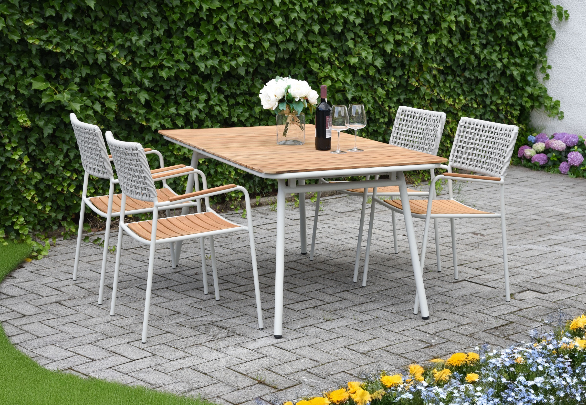 Garden Pleasure Garten-Essgruppe »CARMEL« Set, 5 tlg. einfache Montage