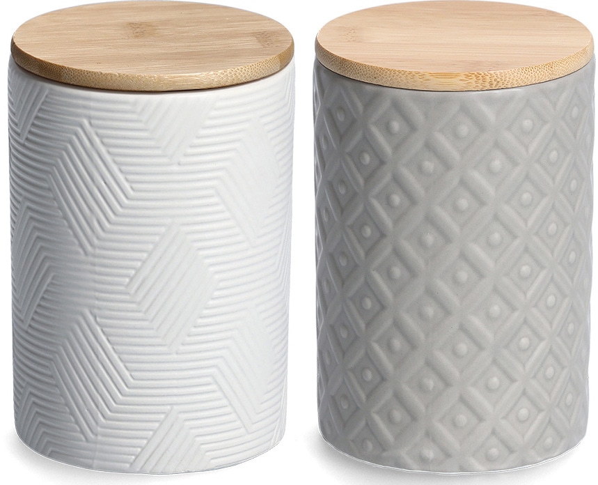 Zeller Present Vorratsdose Set, 2 Stk. tlg. mit Bambusdeckel, 730 ml günstig online kaufen