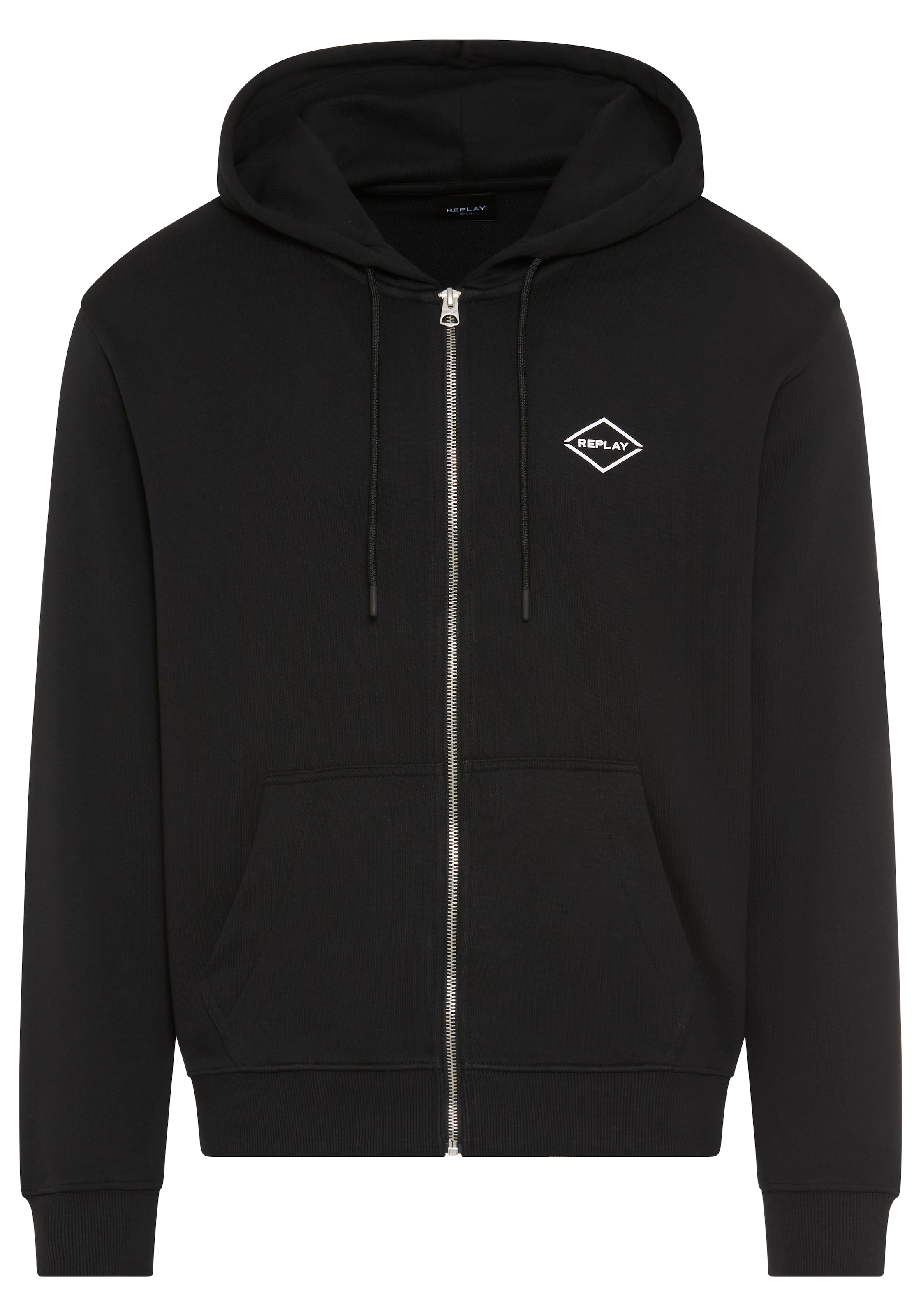 Replay Kapuzensweatjacke aus Baumwolle, Regular Fit günstig online kaufen