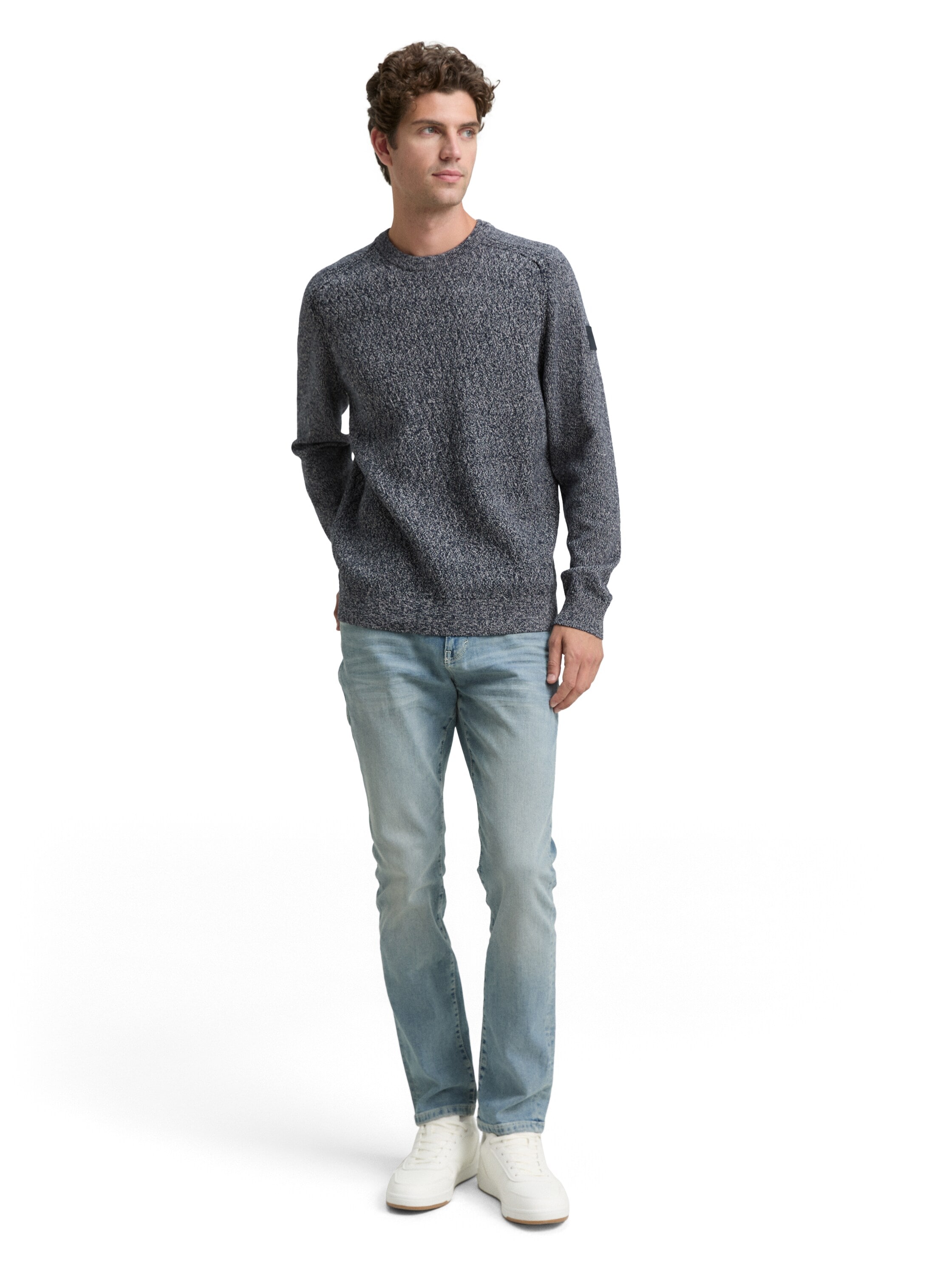 TOM TAILOR Strickpullover, mit Logo Stickerei am Arm