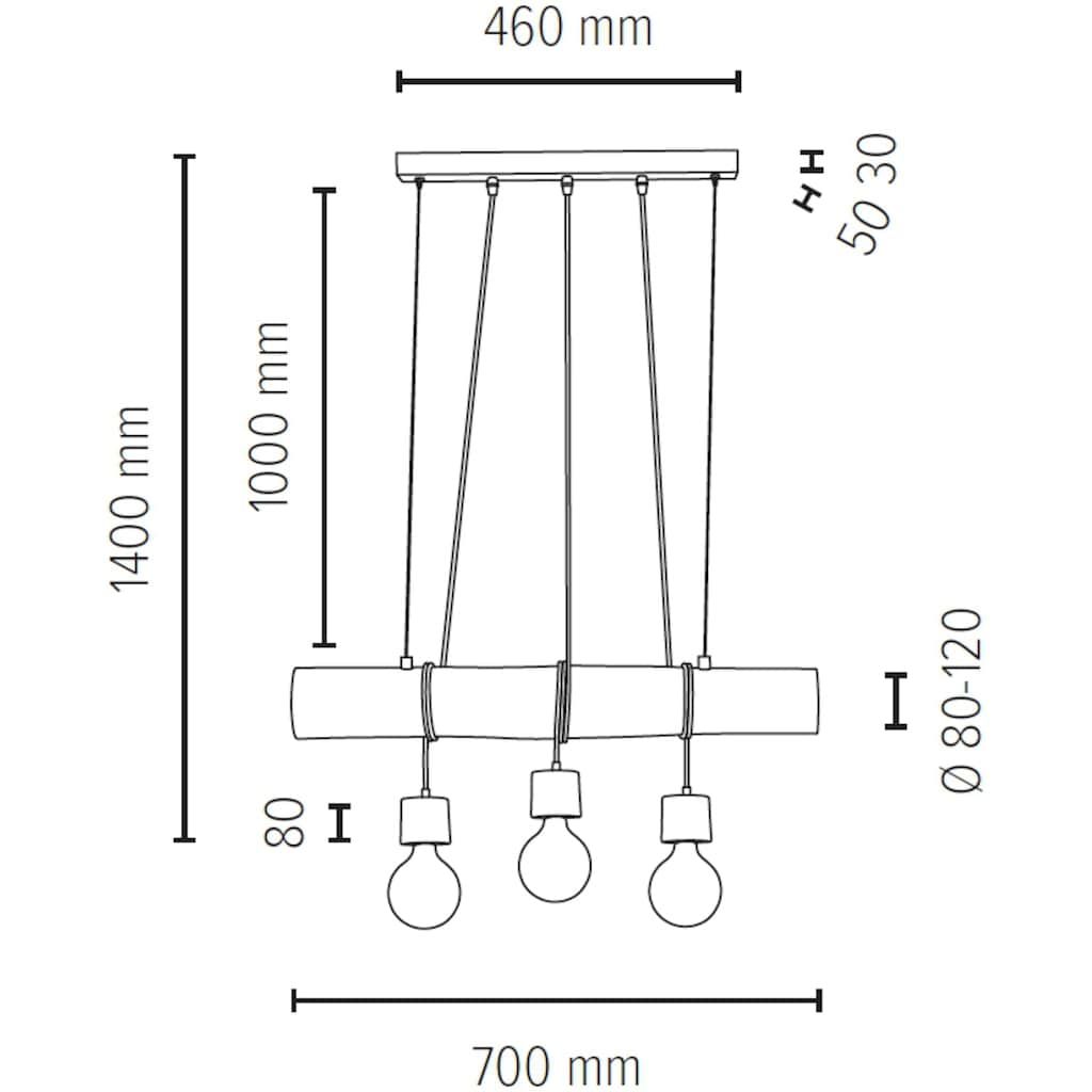 SPOT Light Pendelleuchte »TRABO PINO«, 3 flammig-flammig