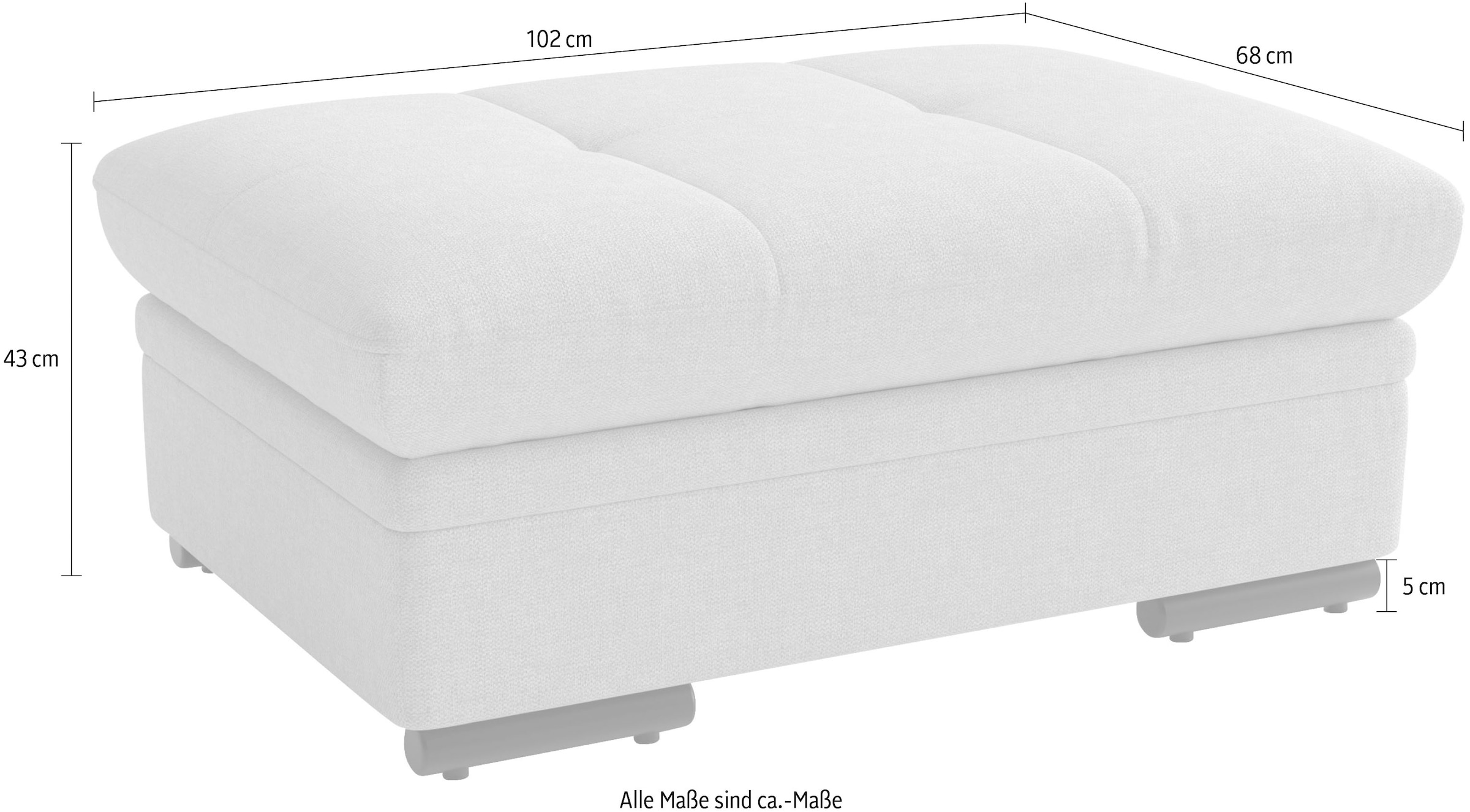 sit&more Polsterhocker »Viola« mit praktischen Stauraum