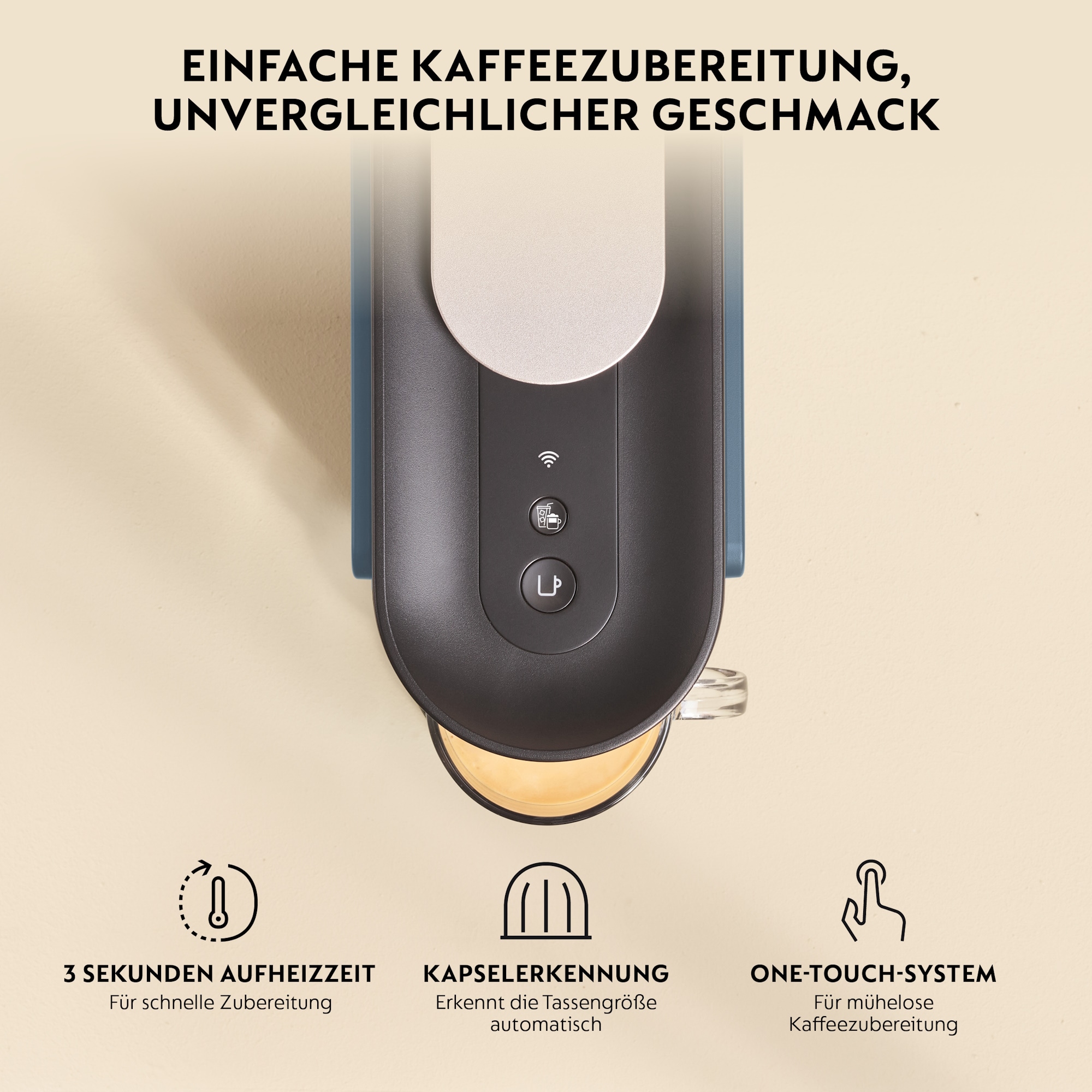 Nespresso Kapselmaschine »Vertuo Up« schlankes Design, Coffee Creations Modus, Auto-Off, 1,4 l Wassertank