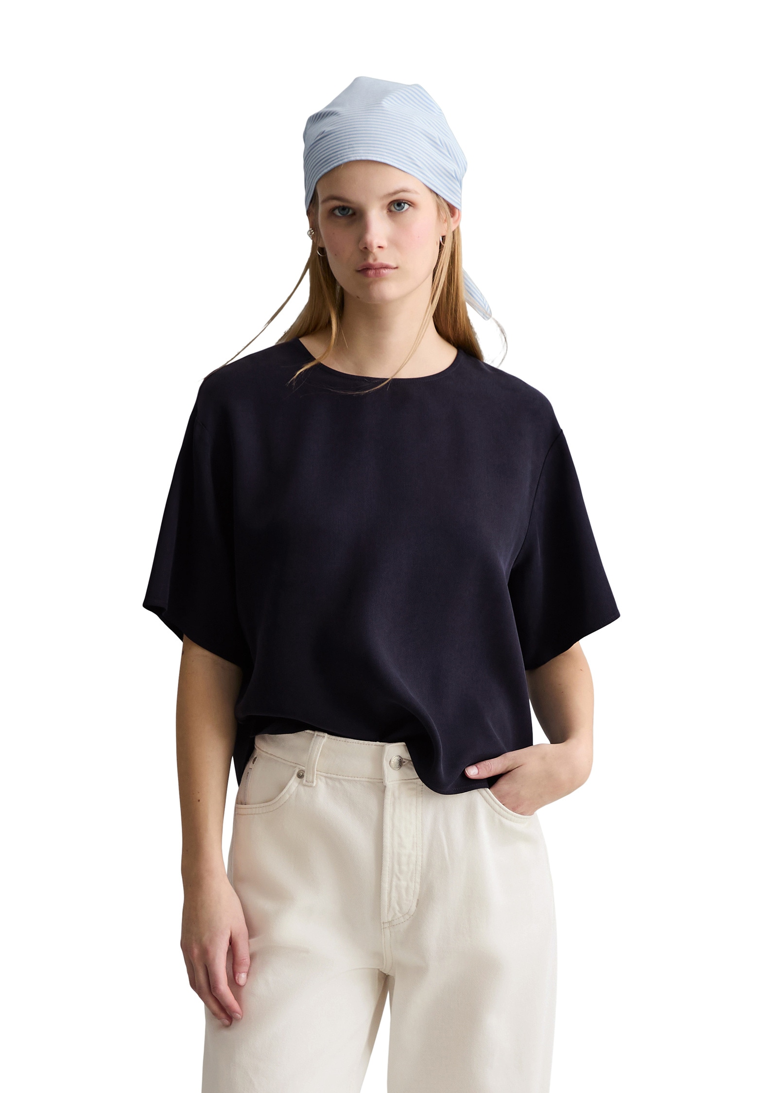 Marc O'Polo DENIM Kurzarmbluse »aus TENCEL™ Lyocell«