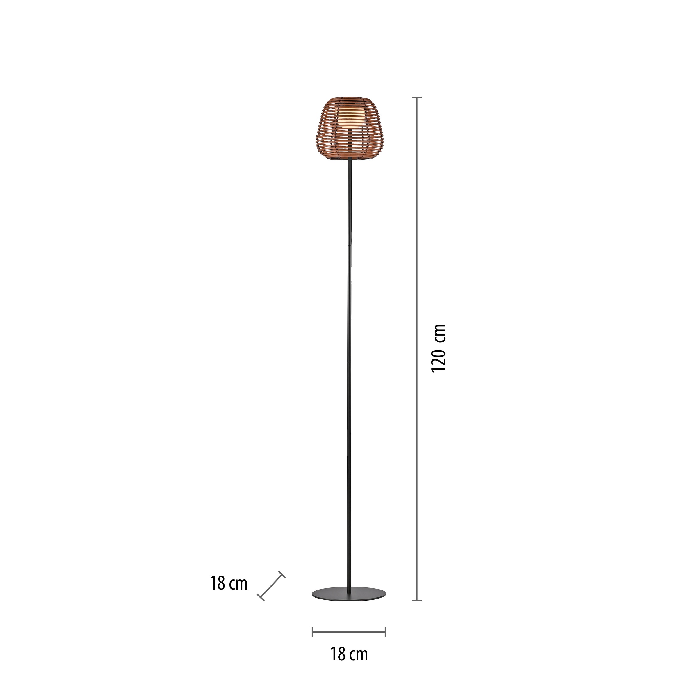 JUST LIGHT Stehlampe »ASKIA«, 1 flammig, Leuchtmittel LED-Modul | LED fest integriert, Akkuleuchte