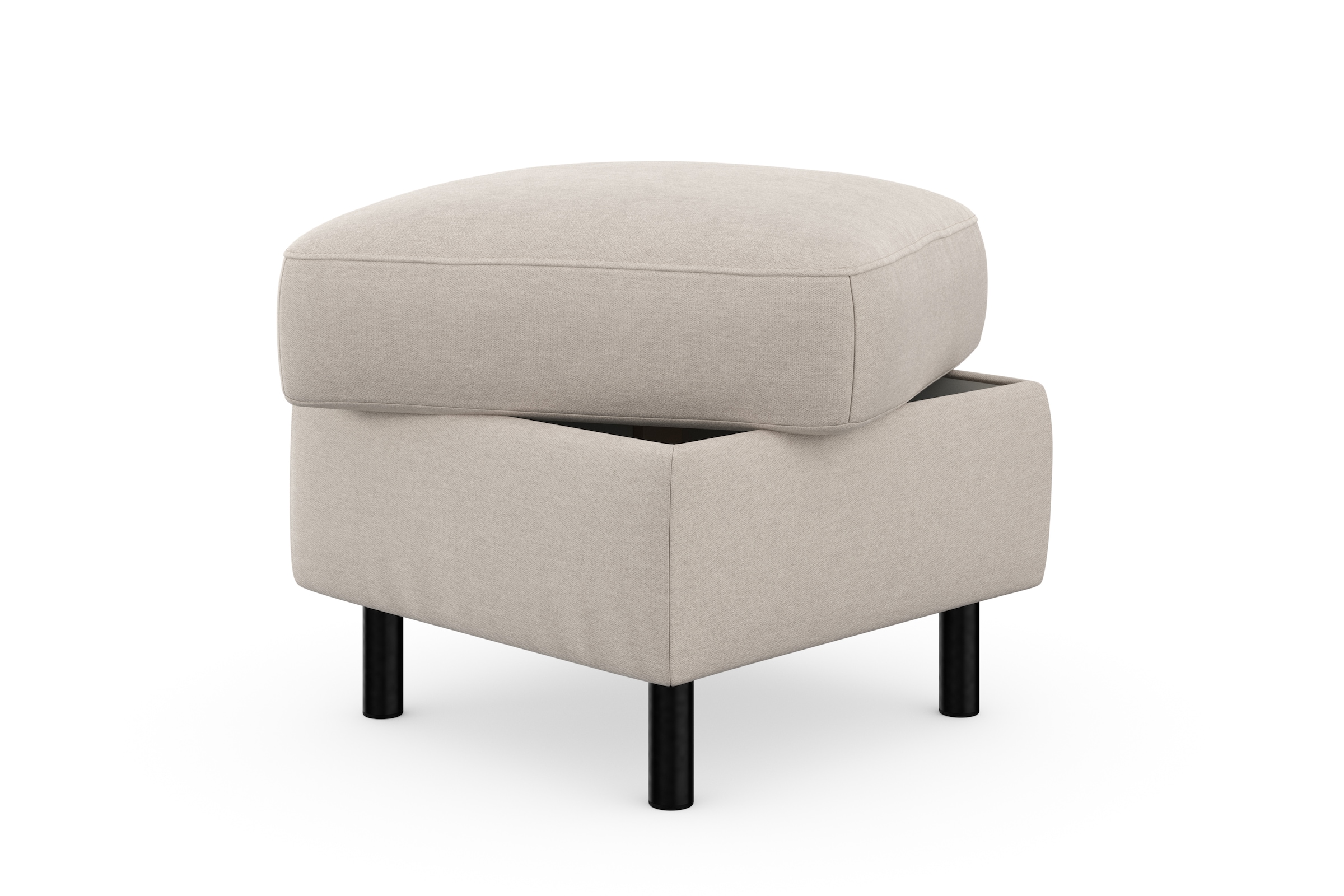 sit&more Stauraumhocker »Sinatra«, Sitzfläche ist abnehmbar, mattschwarze Metallfüße