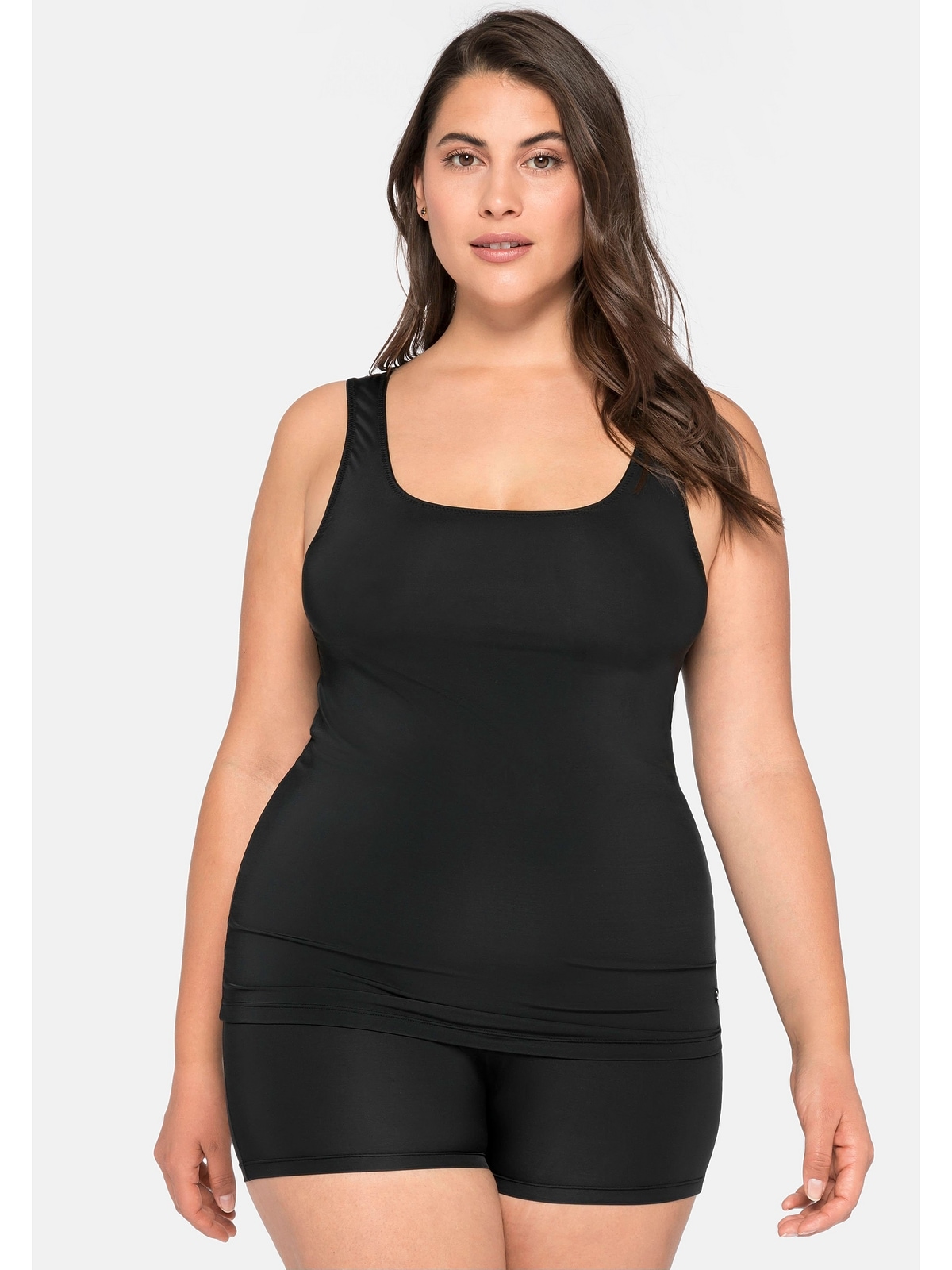 Sheego Unterhemd »Große Größen«, in extralanger Form, aus Microfaser  bestellen | BAUR