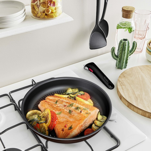 Tefal Pfannen-Set »Ingenio XL Force«, Aluminium, (Set, 3 tlg.), Antihaft,  abnehmbarer Griff, Thermo-Signal, alle Herdarten, Induktion bestellen | BAUR