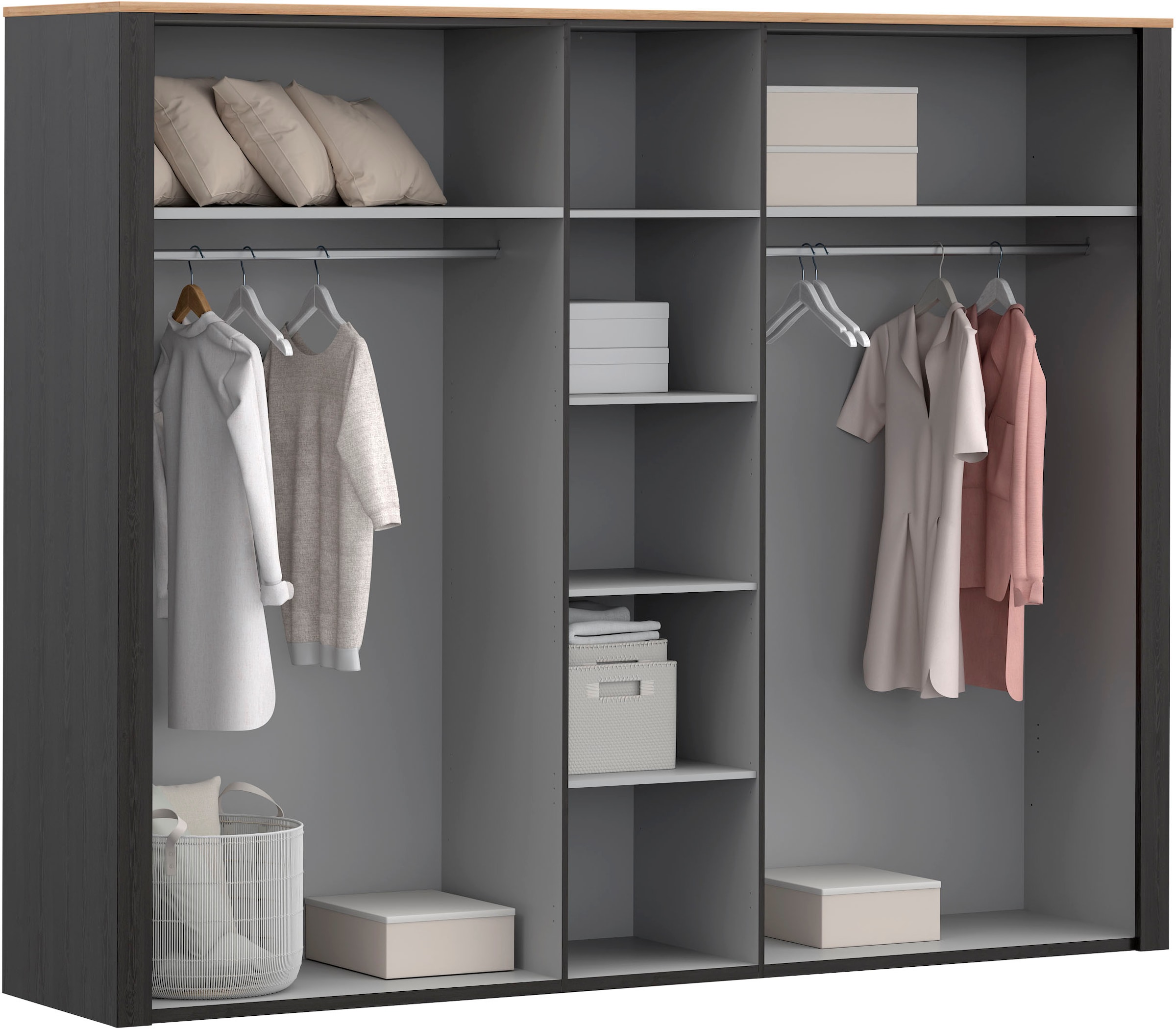 FORTE Kleiderschrank »Bohol« Höhe 214 cm, 5türig , SoftClose