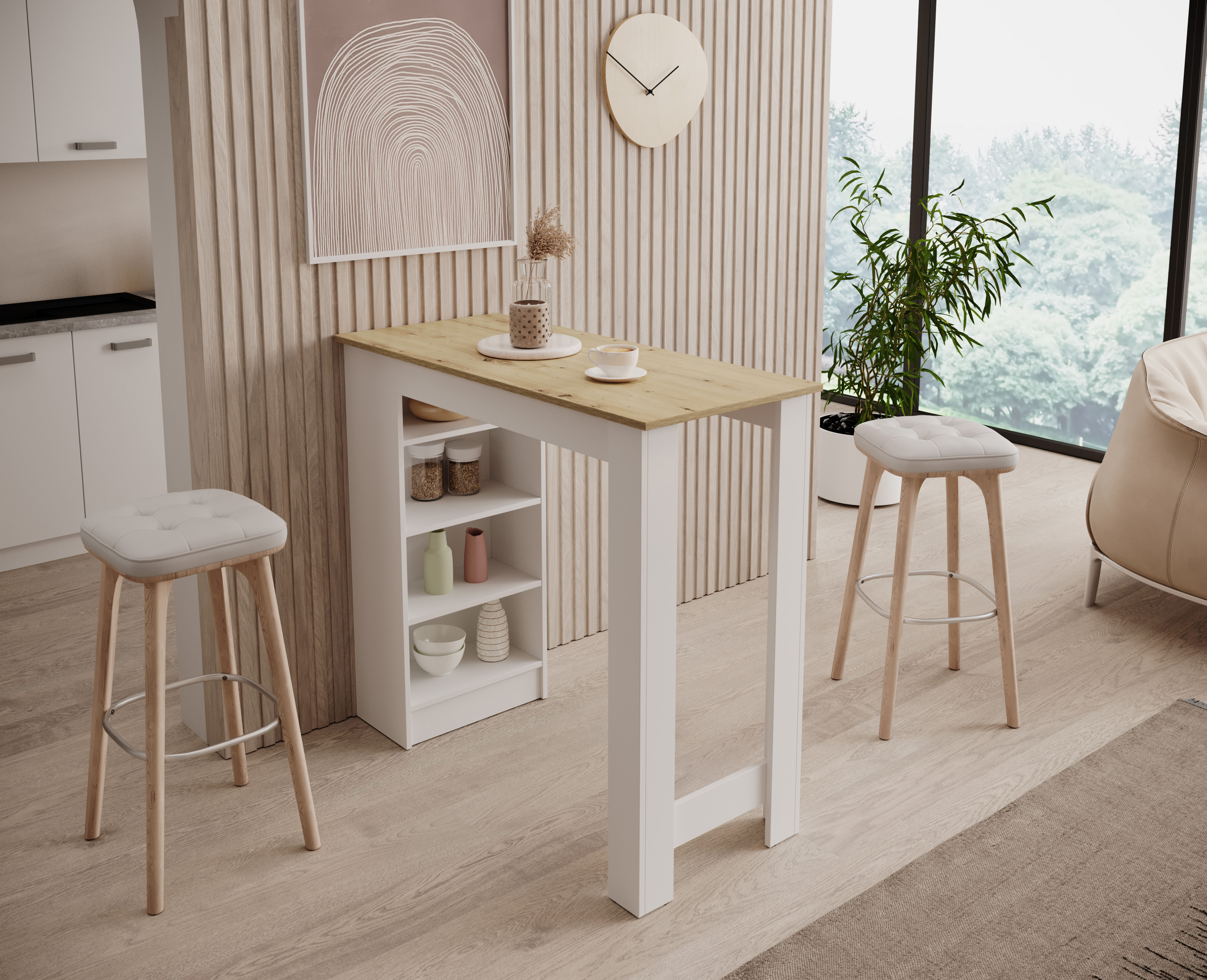 Thumbnail - Stolkom Bartisch "Stolkom Mojito B/H/T 115x103x50 cm" Bartisch, Tisch, OTTOs Choice, 1 Stk. tlg. Bartisch mit Regal beid...