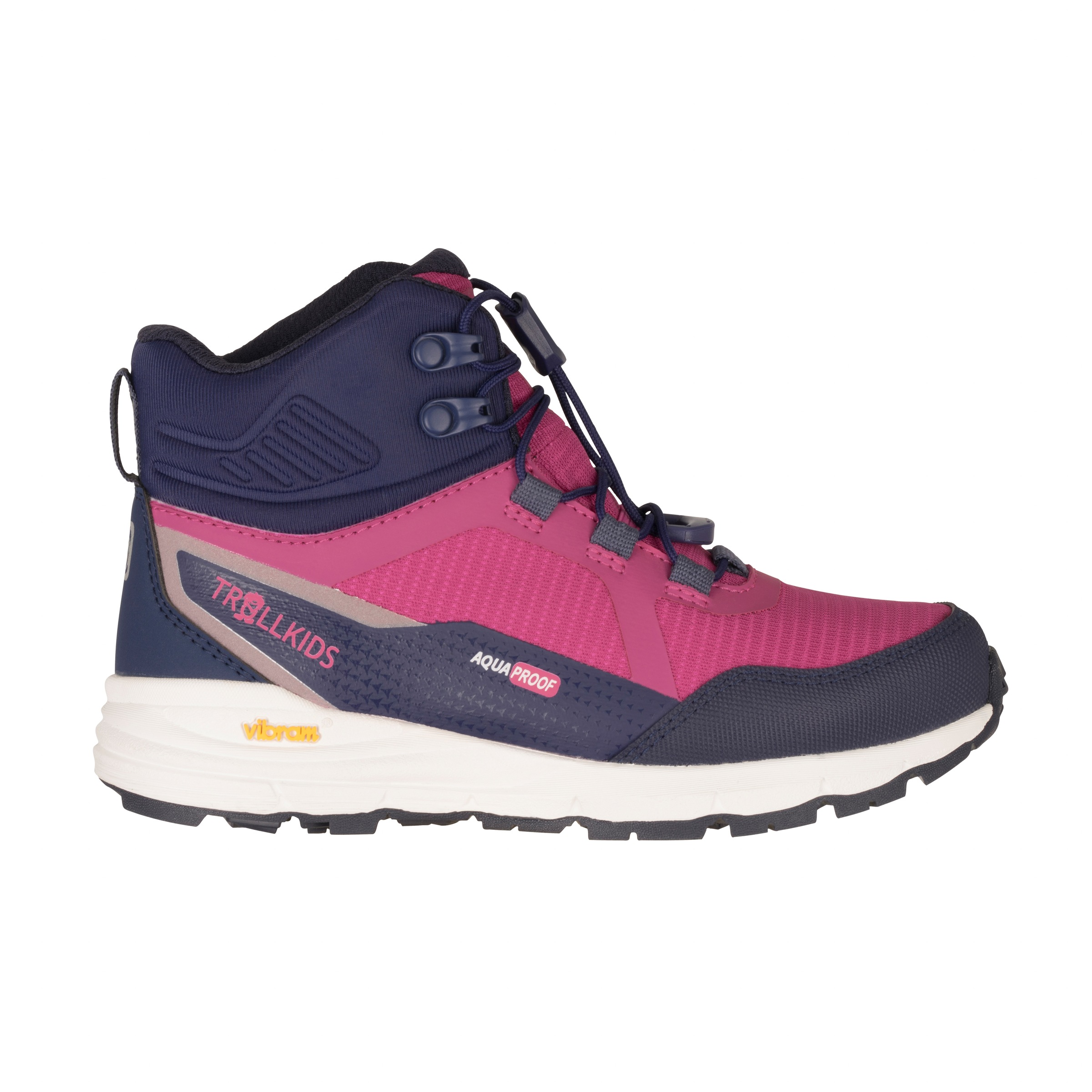 TROLLKIDS Outdoorschuh »KIDS SKARVAN HIKER MID XT«, wasserdicht, Vibram Sohle, Schnellverschluss, reflektierende Details