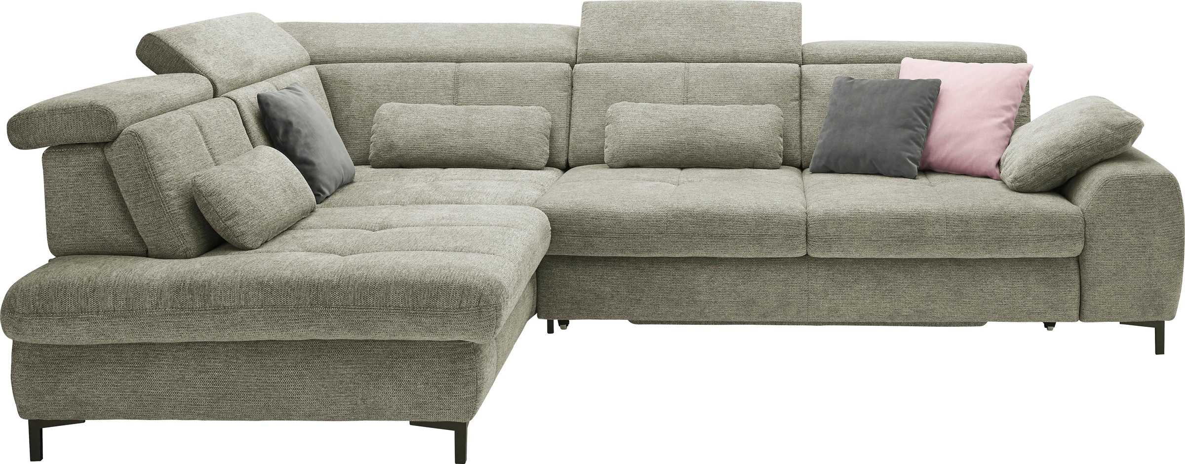 set one by Musterring Ecksofa Kaltschaumpolsterung, Flachgewebe, whlw. mit Funktionen, Sitzhöhe 49
