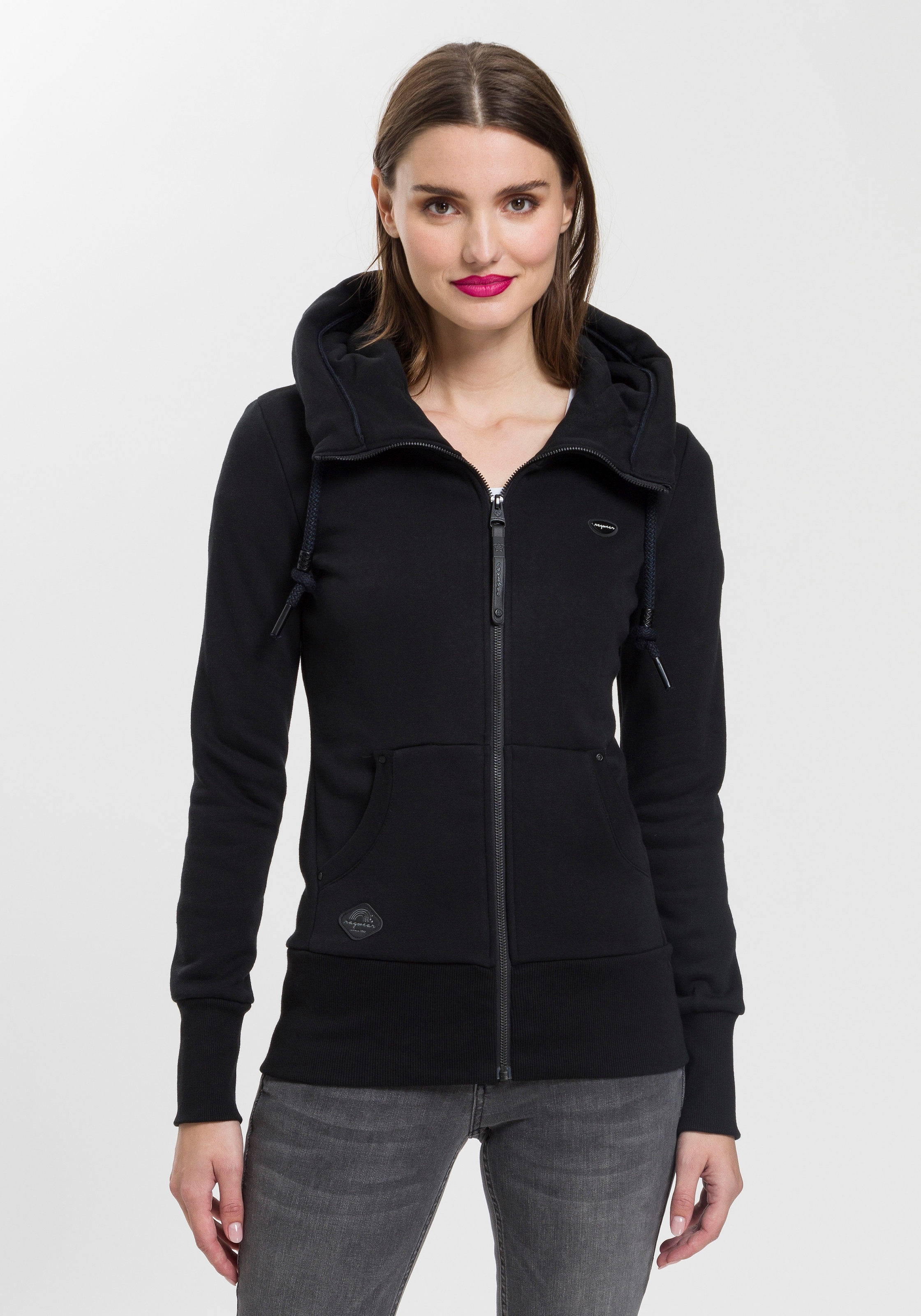 Ragwear Sweatjacke "NESKA ZIP O", mit extra breiten Bündchen