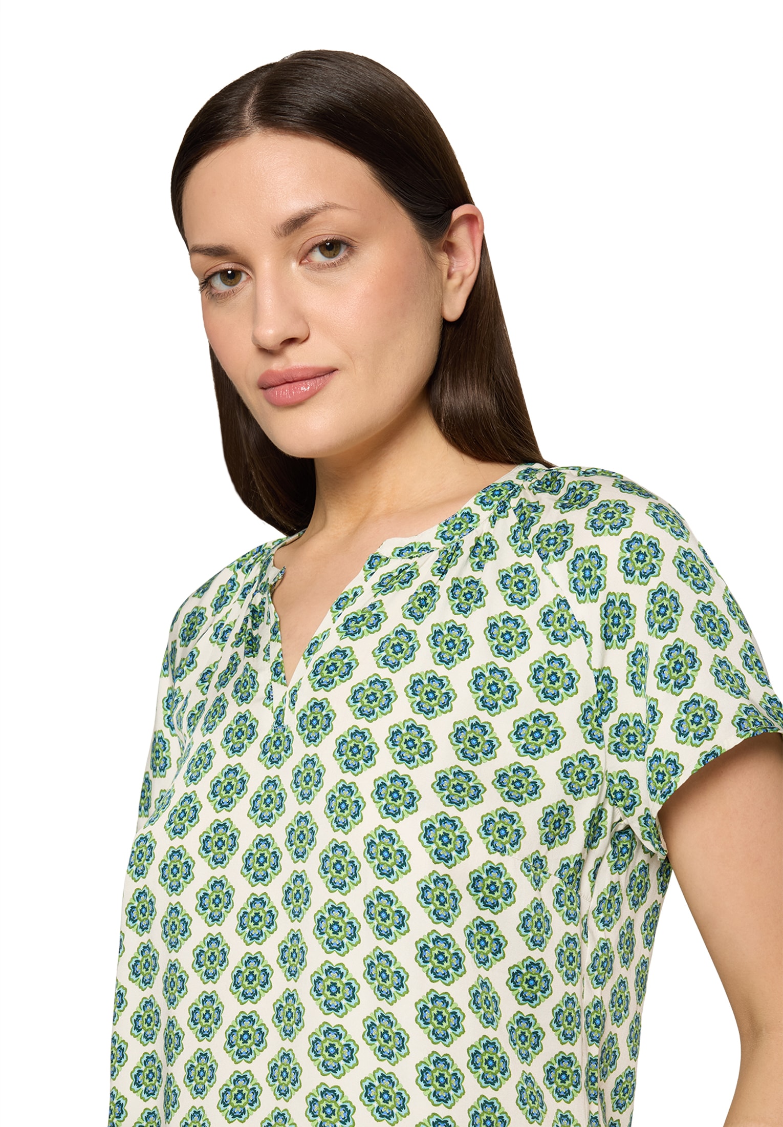 Cartoon Shirtbluse »Damen mit Rüschen«