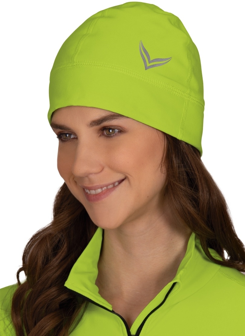 Trigema Strickmütze "TRIGEMA Mütze mit reflektierendem Logo" 1 Stk. tlg. günstig online kaufen