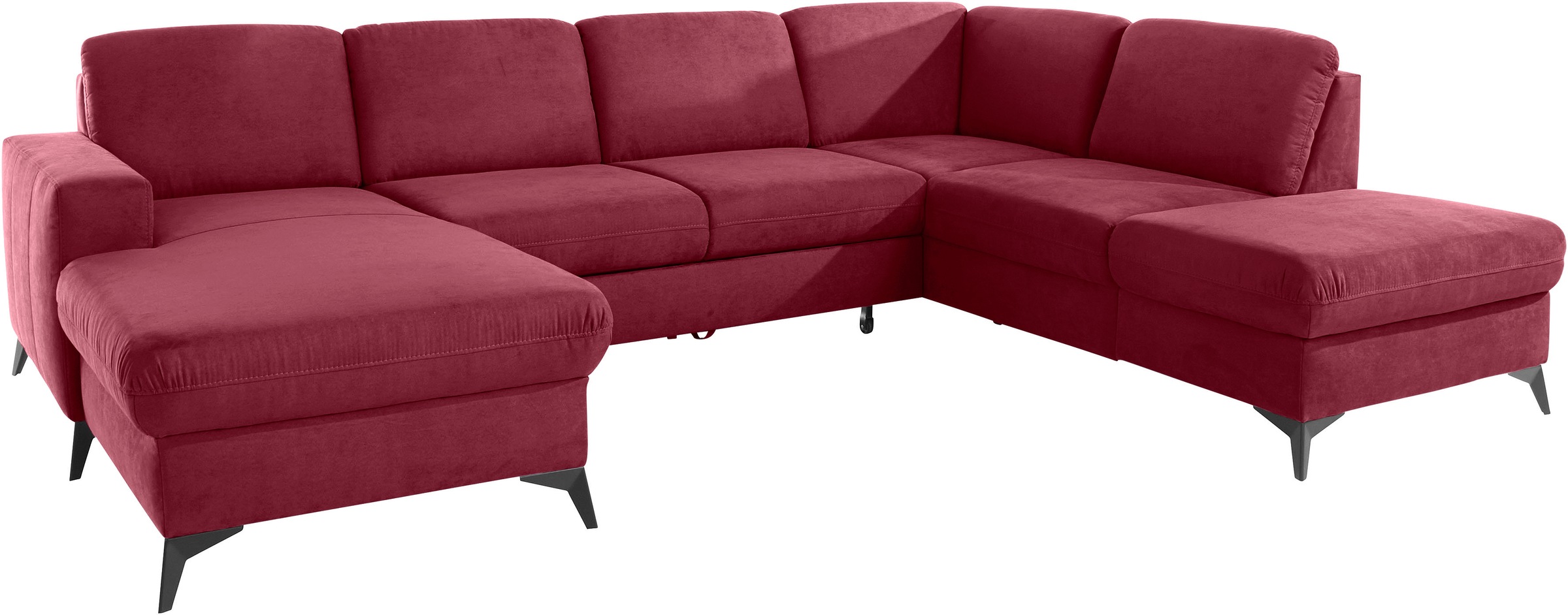 Places of Style Wohnlandschaft »Lolland U-Form«, Wahlweise mit Bettfunktion und Stauraum, auch mit abwischbarem Bezug
