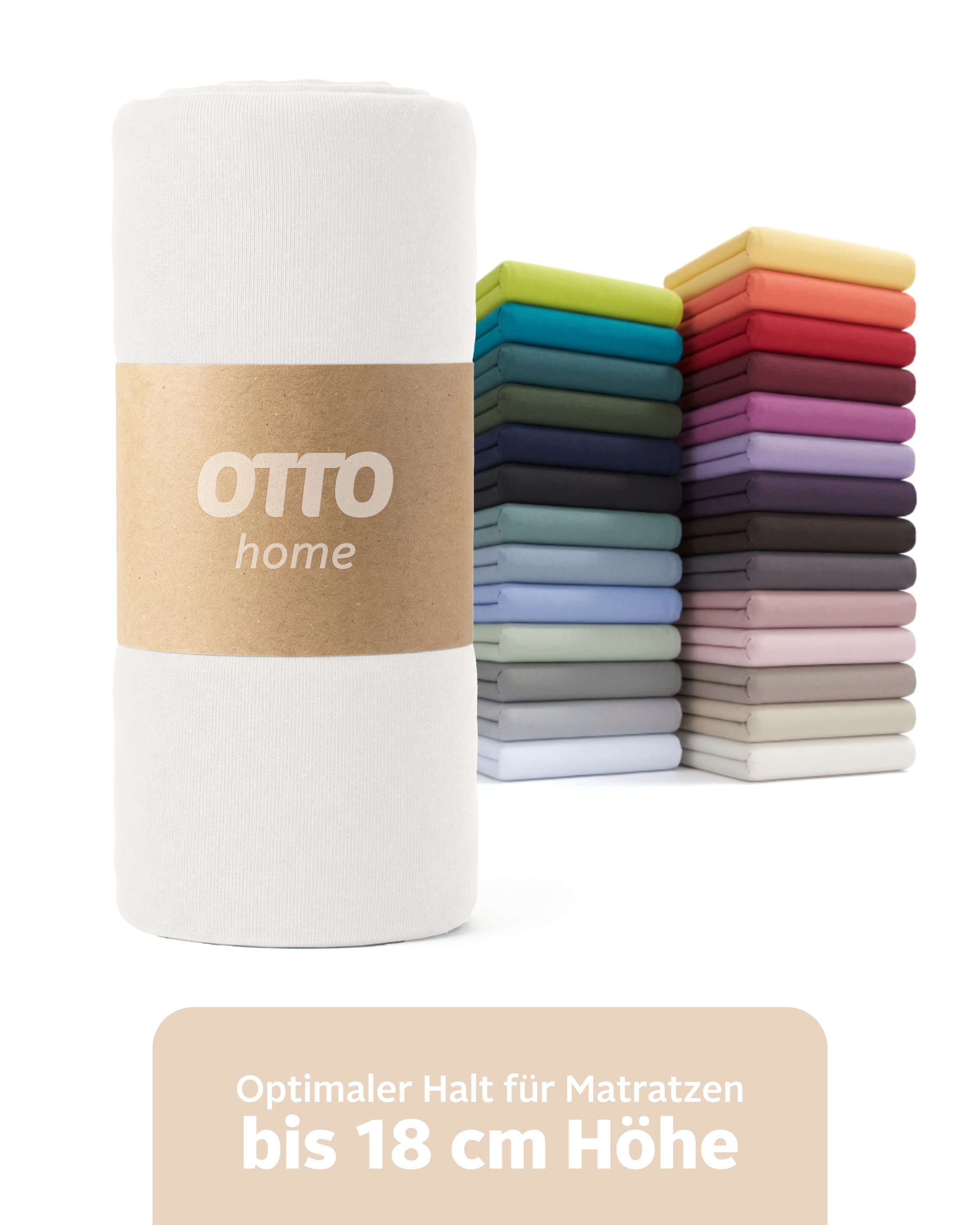 OTTO home "PHYSALIS in BASIC und PREMIUM Qualität, 100% Baumwolle" für Matratzen bis 18 cm Höhe, Bettlaken, Spannbetttuch, pflegeleicht