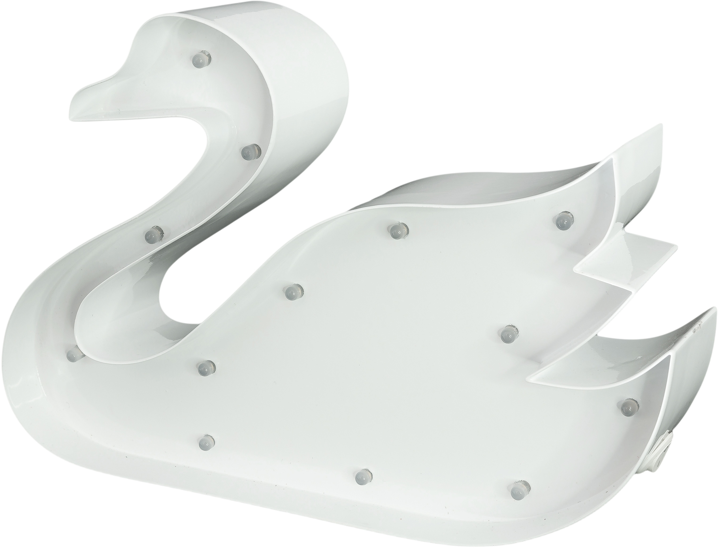 MARQUEE LIGHTS LED Dekolicht »Swan«, 13 flammig, Leuchtmittel LED-Modul | LED fest integriert, Wandlampe, Tischlampe Schwan, Gans, Tier 13 Leuchtmittel - 23x16 cm