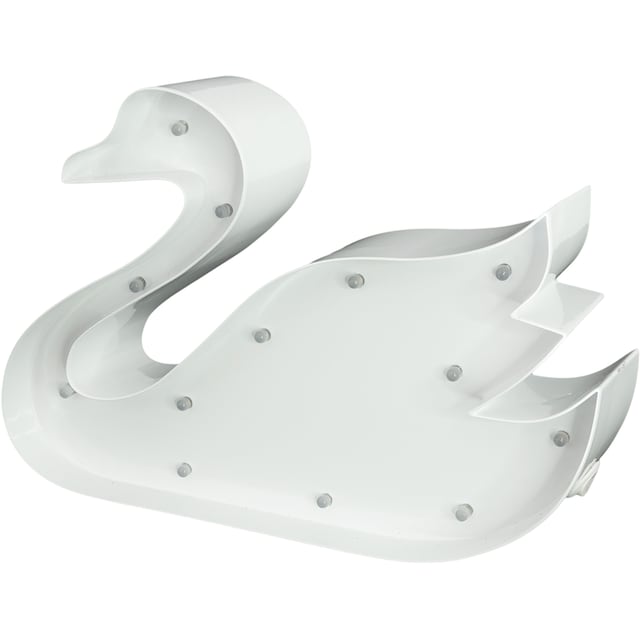 MARQUEE LIGHTS LED Dekolicht »Swan«, 13 flammig-flammig, Wandlampe,  Tischlampe Swan mit 13 festverbauten LEDs - 23x16 cm kaufen | BAUR