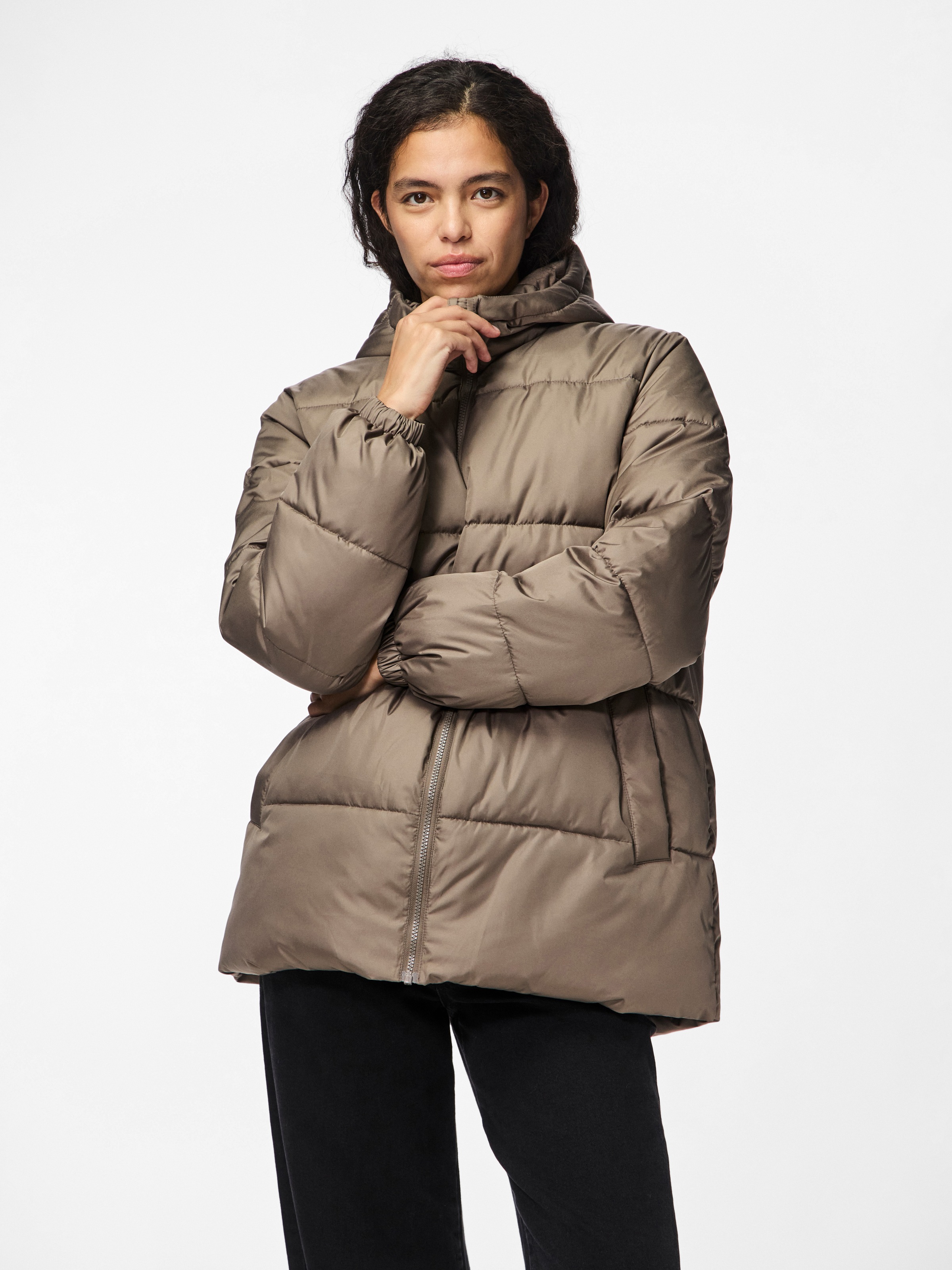 pieces Steppjacke "PCMADDIE PUFFER JACKET NOOS BC", mit Kapuze günstig online kaufen