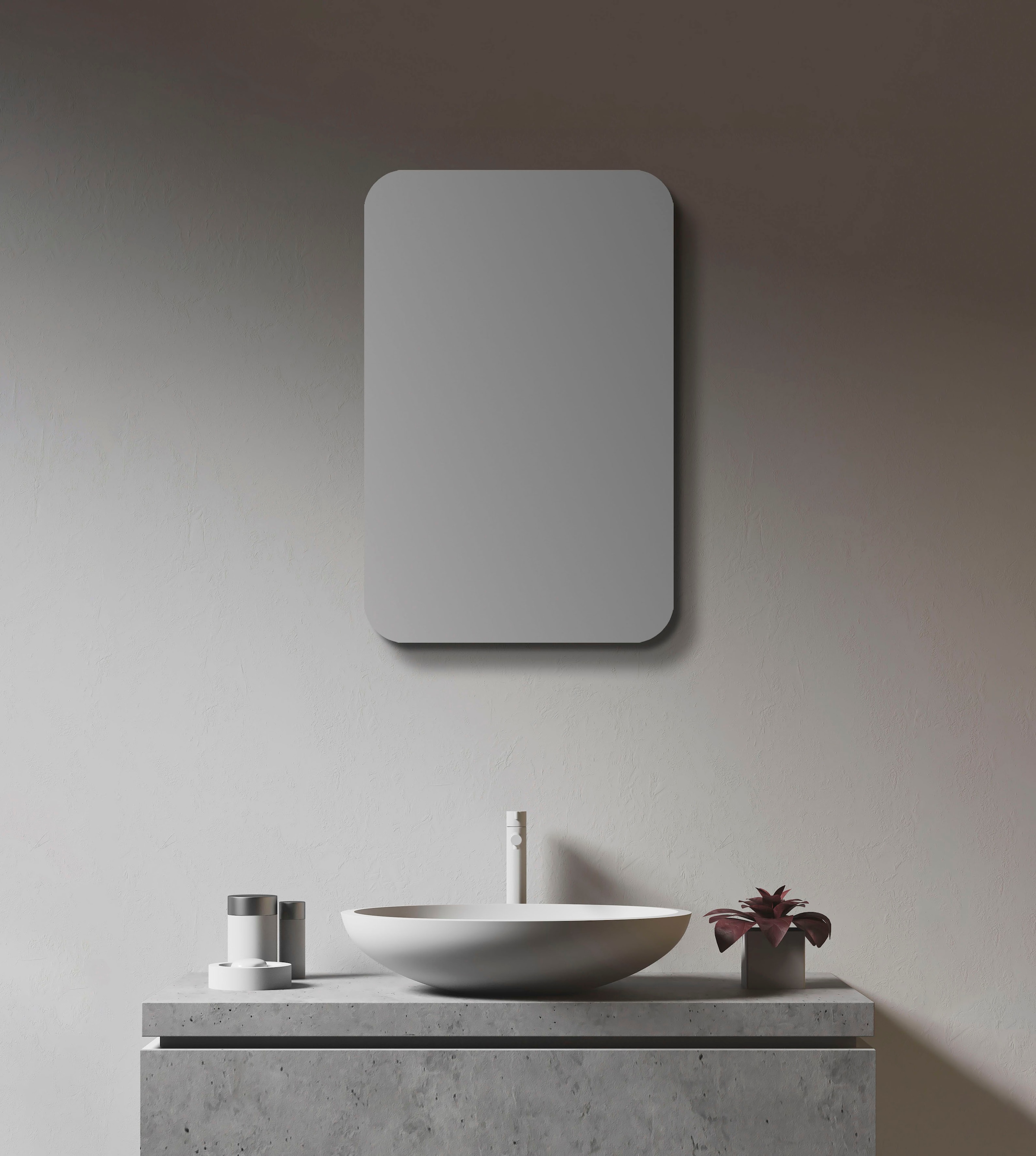 Talos Badezimmerspiegelschrank, oval, BxH: 40x60 cm, IP24, | und Alumunium aus bestellen BAUR Echtglas, schwarz