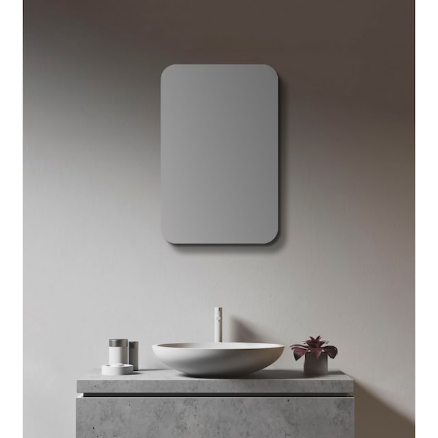Talos Badezimmerspiegelschrank, oval, BxH: 40x60 cm, aus Alumunium und  Echtglas, IP24, schwarz bestellen | BAUR