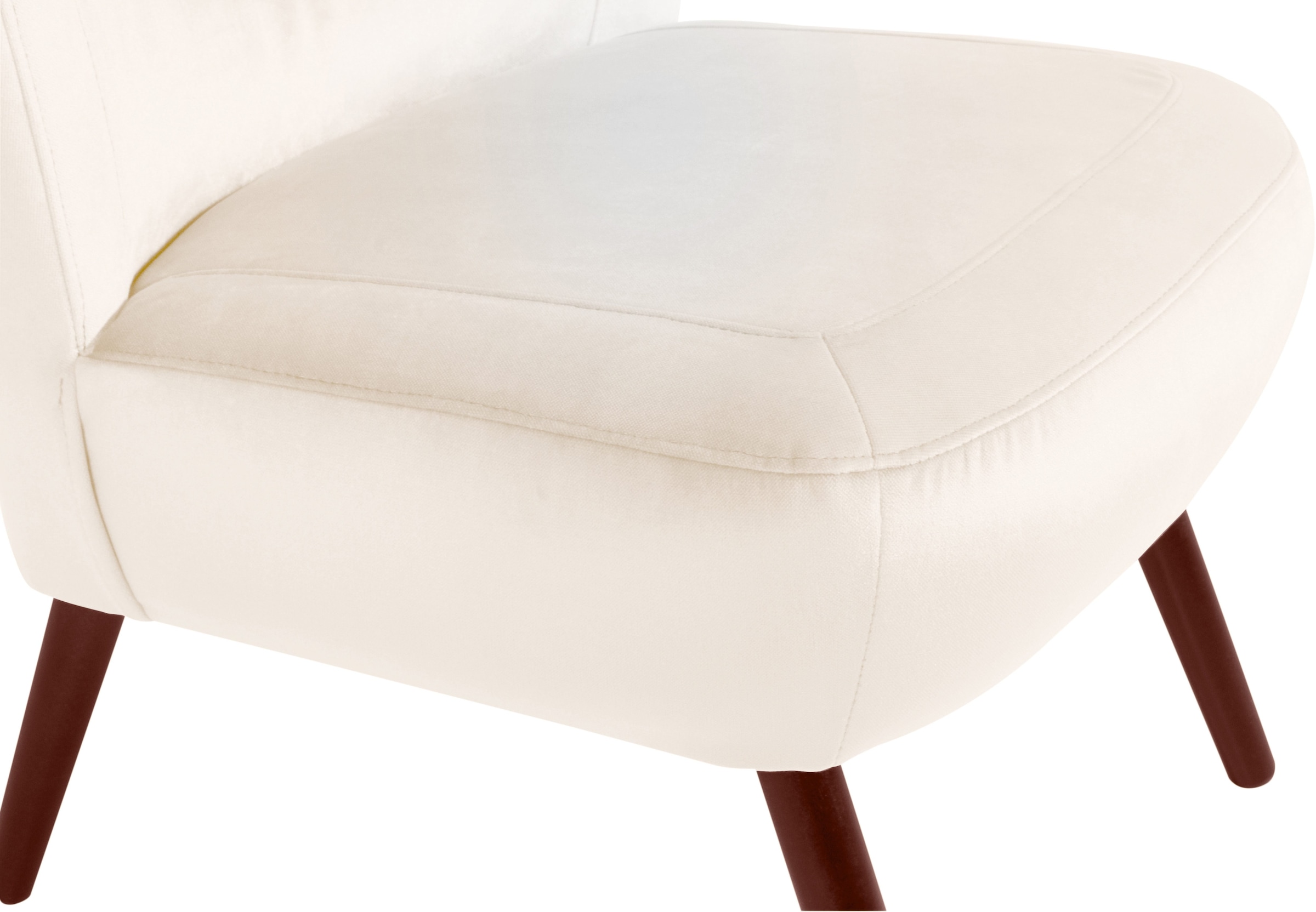 Max Winzer® Cocktailsessel »Stella, Loungesessel, Samtvelours Bezug in 10 Trendfarben«, im Retrolook, bequem, geschwungene Rückenlehne, Solitärsessel